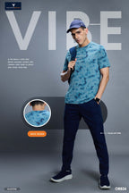 Technosport Men Crew Neck Tshirt - OR824 - BLUE STONE