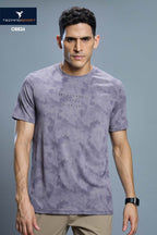 Technosport Men Crew Neck Tshirt - OR824 - GRAY RIDGE