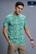 Technosport Men Crew Neck Tshirt - OR824 - LAKE GREEN