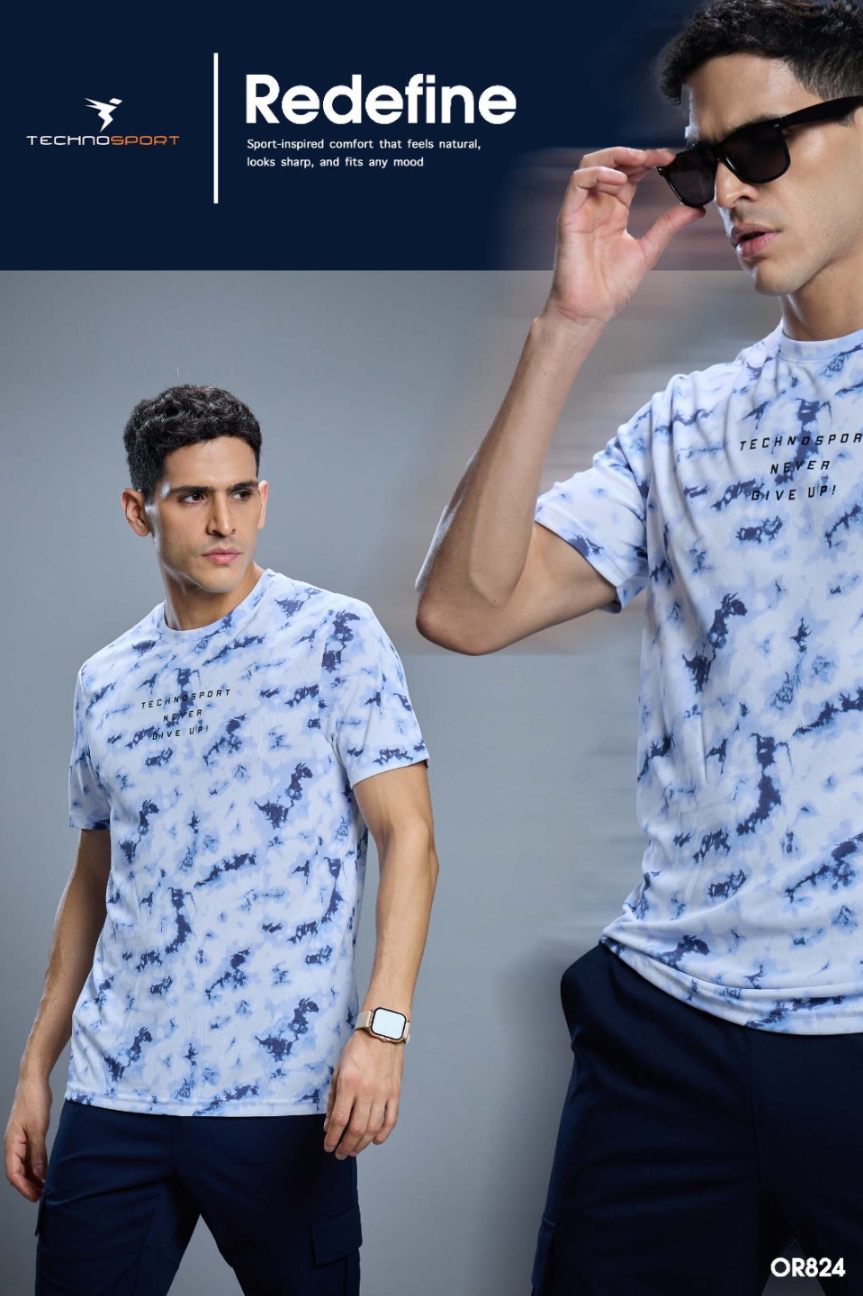 Technosport Men Crew Neck Tshirt - OR824 - WHITE