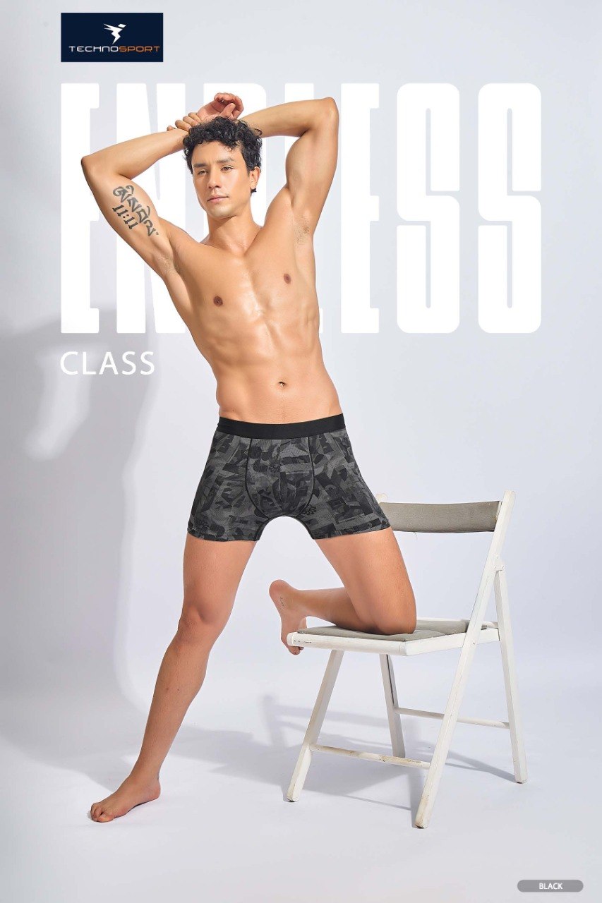 Technosport Men Printed Underwear (Elasto Lite) - OR83 - LT GREY