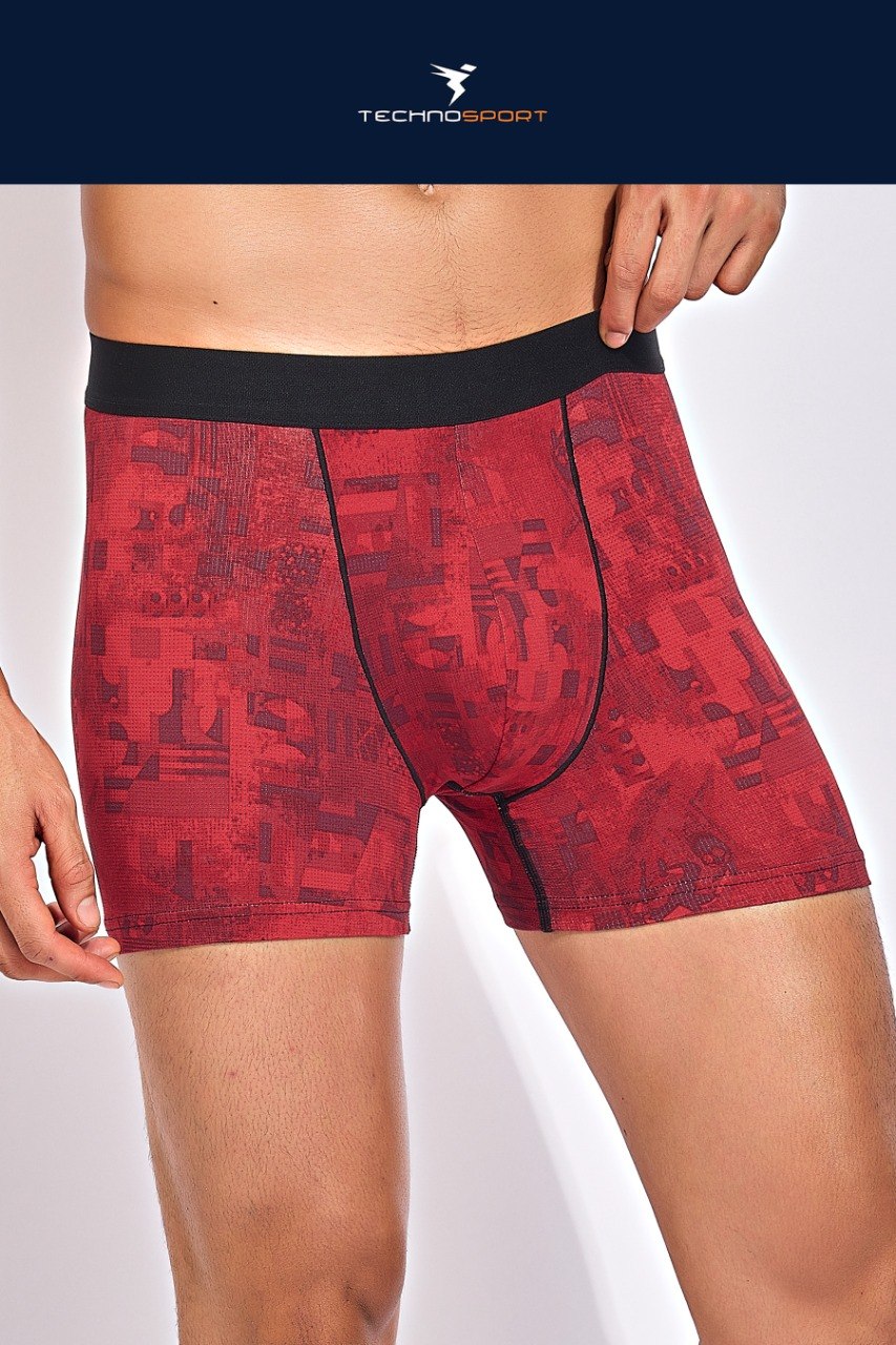 Technosport Men Printed Underwear (Elasto Lite) - OR83 - RED B