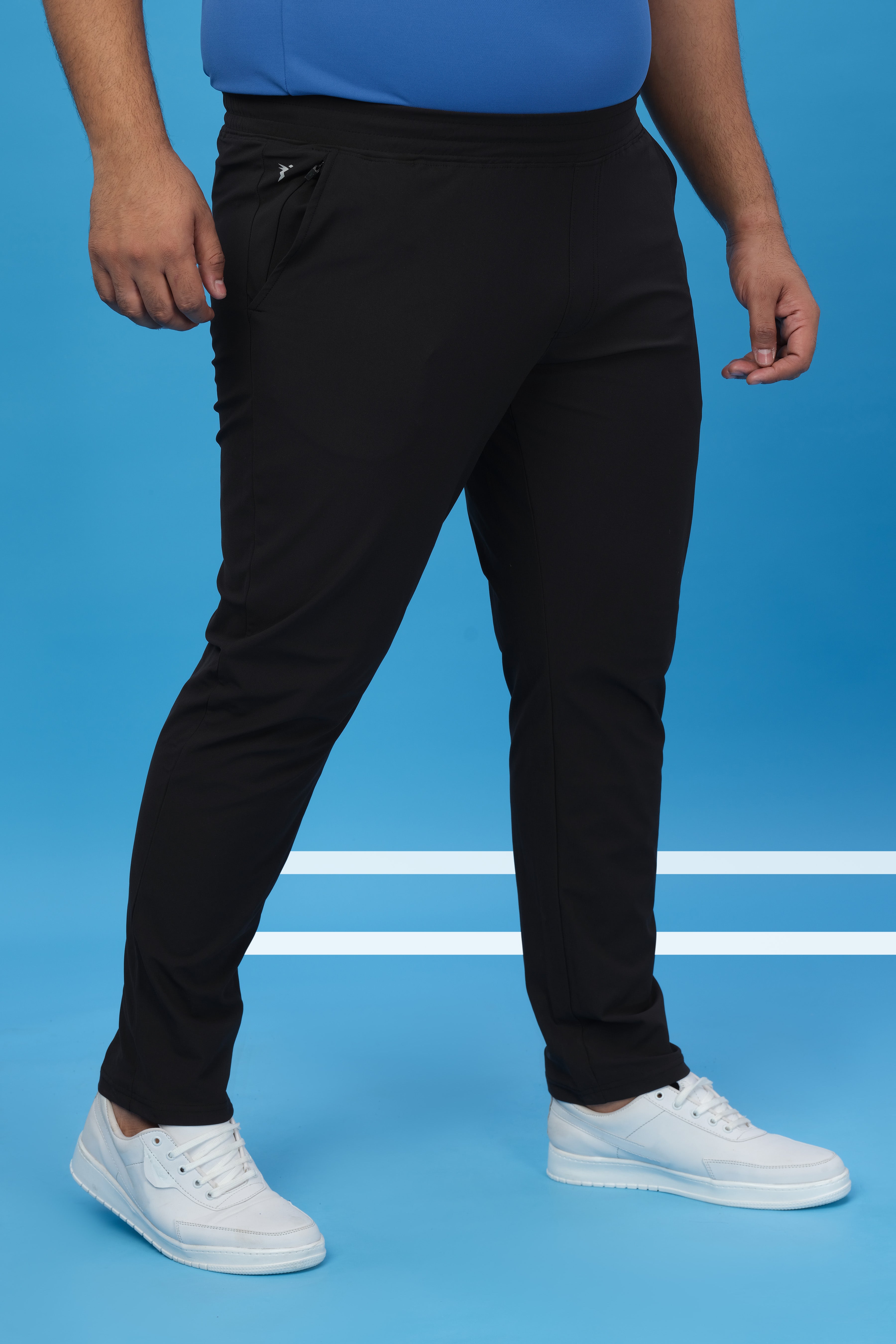 Technosport Men Relax Fit Trackpant - OR89B - BLACK