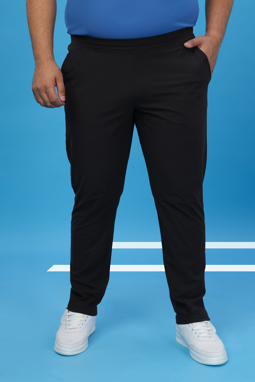 Technosport Men Relax Fit Trackpant - OR89B - BLACK