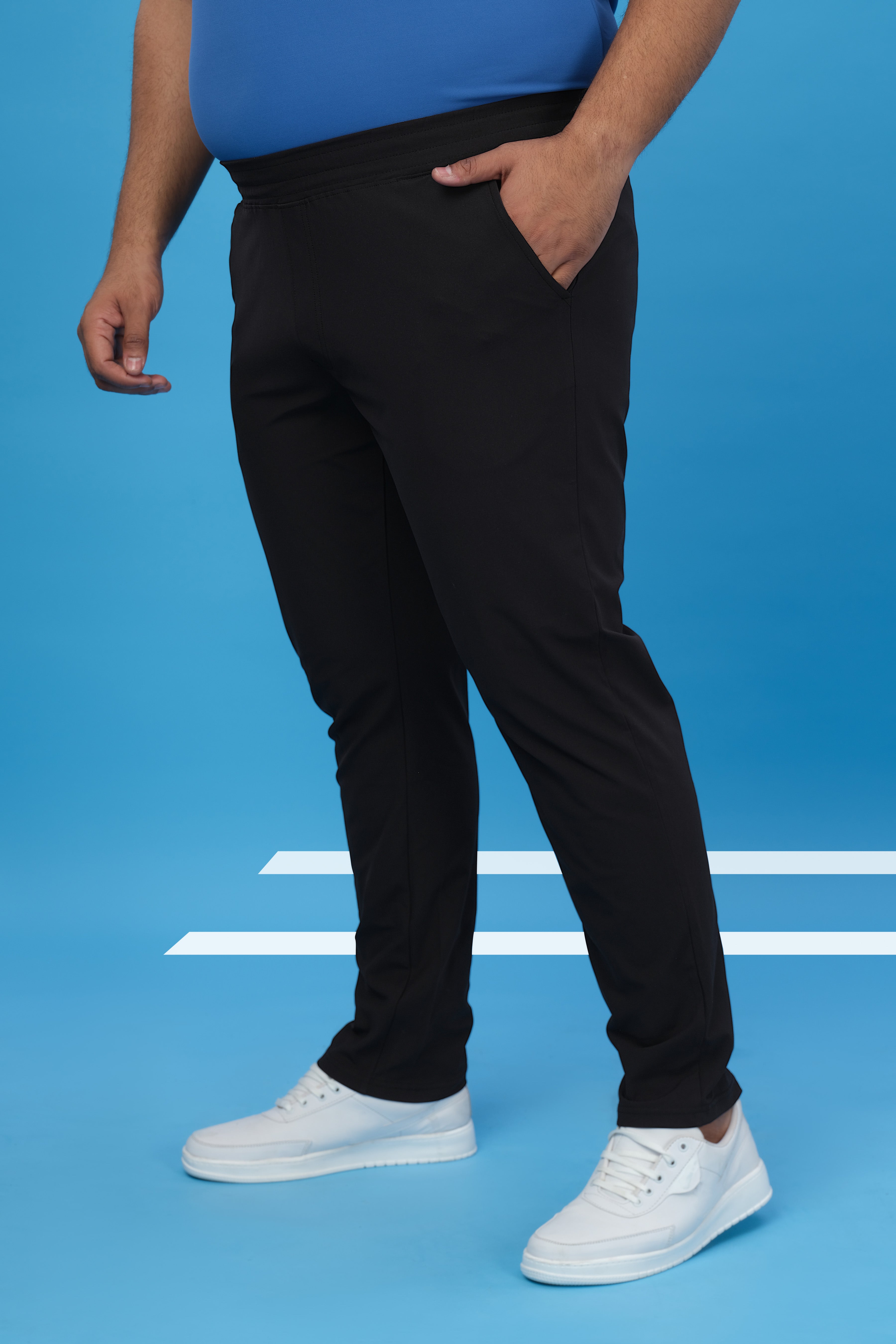 Technosport Men Relax Fit Trackpant - OR89B - BLACK