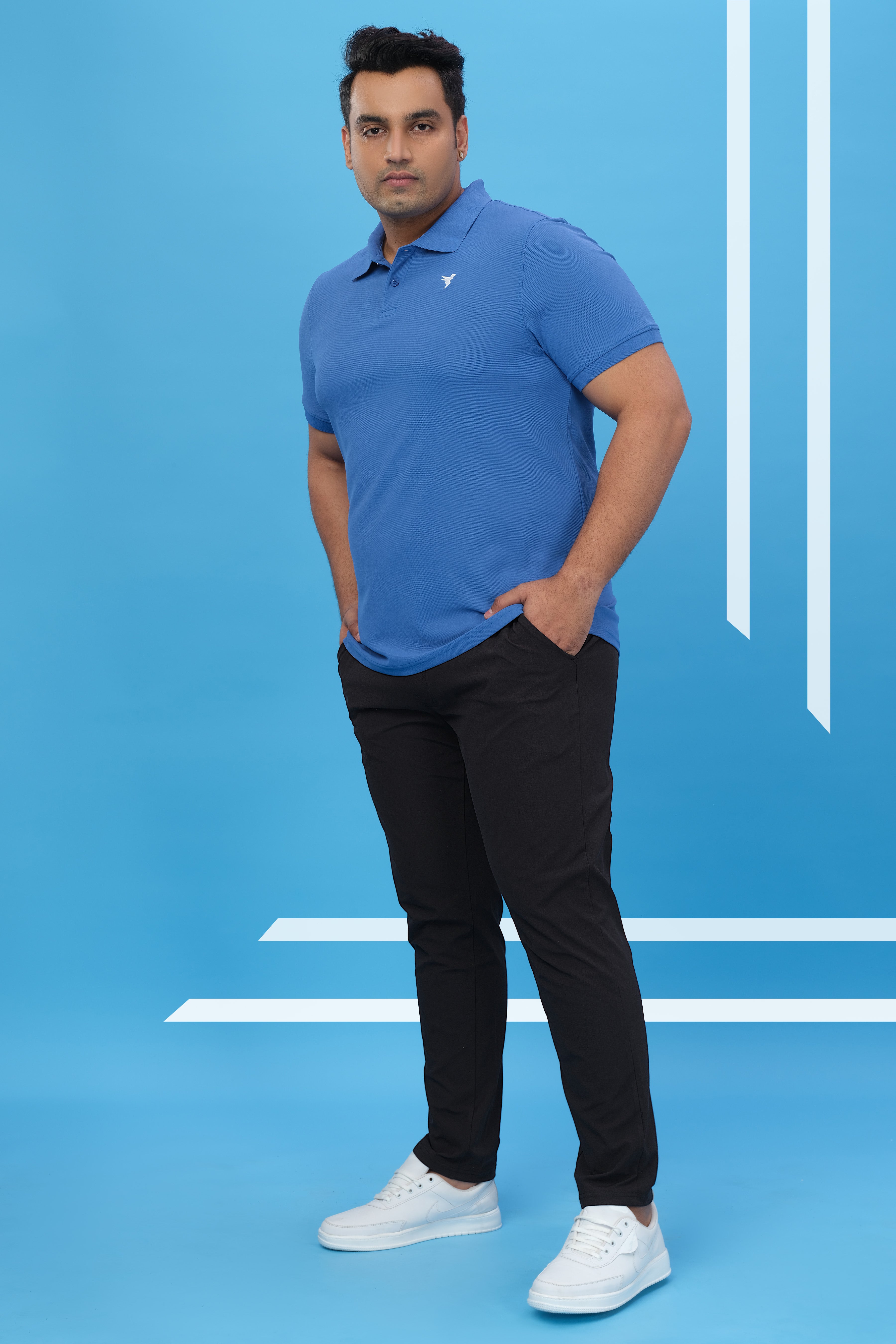 Technosport Men Relax Fit Trackpant - OR89B - BLACK