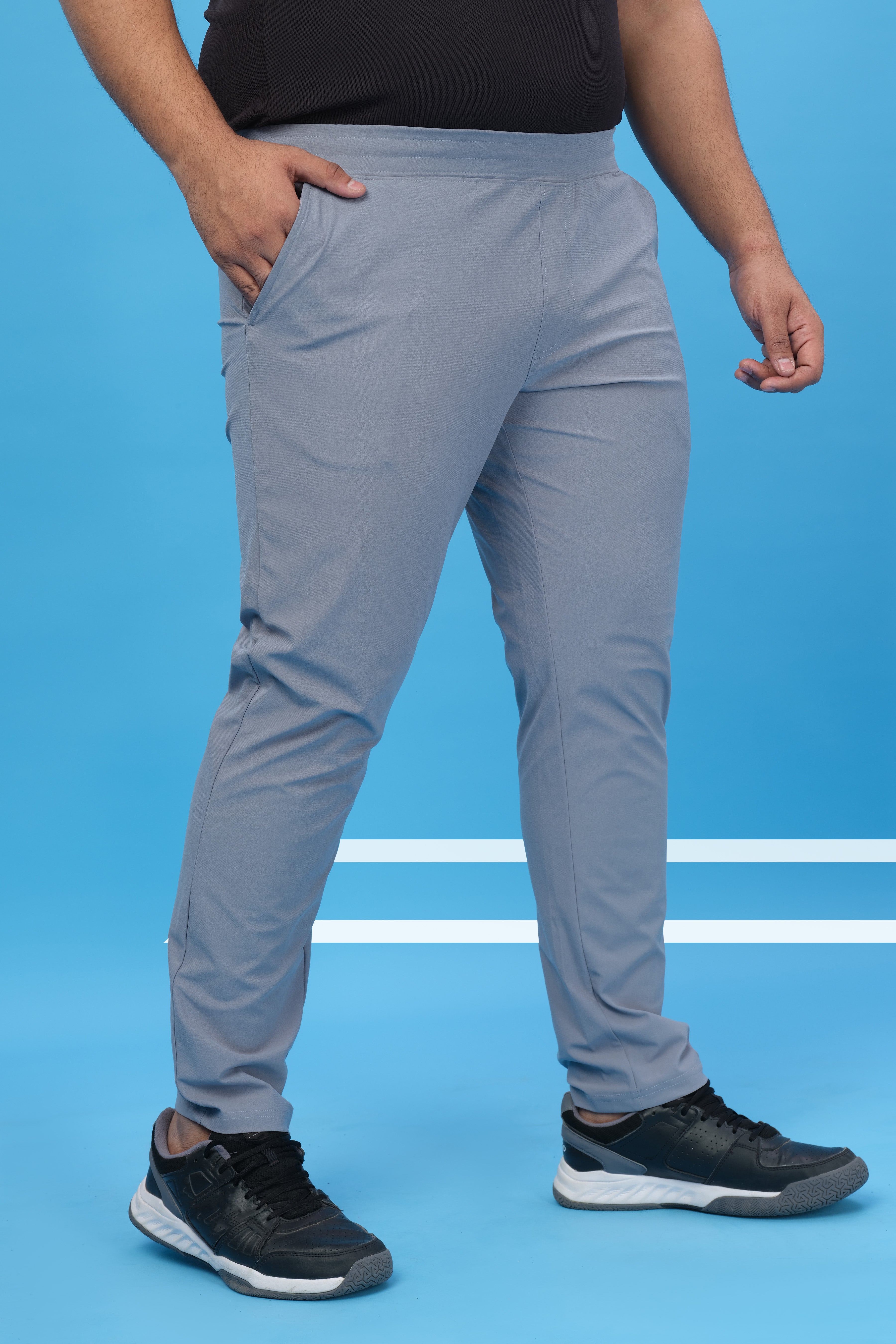 Technosport Men Relax Fit Trackpant - OR89B - LT GREY