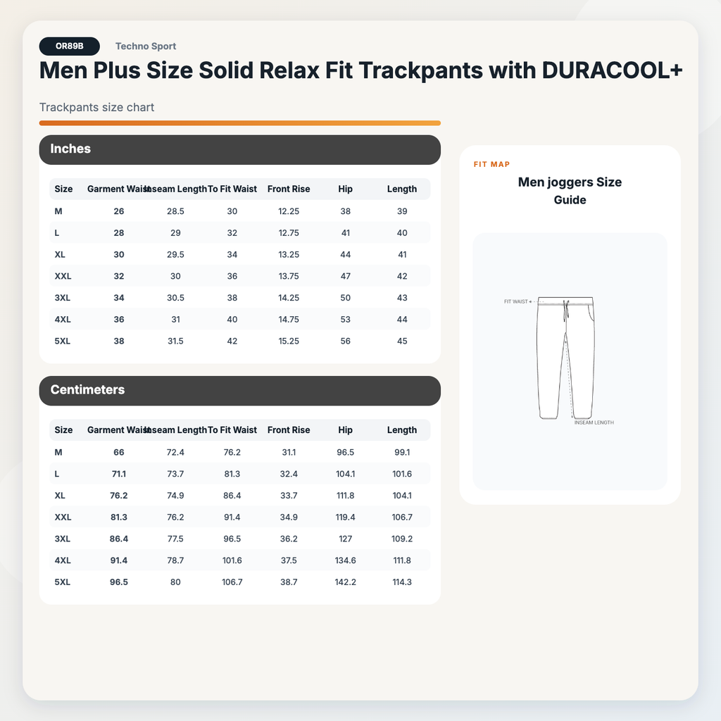 Technosport Men Relax Fit Trackpant - OR89B - BLACK