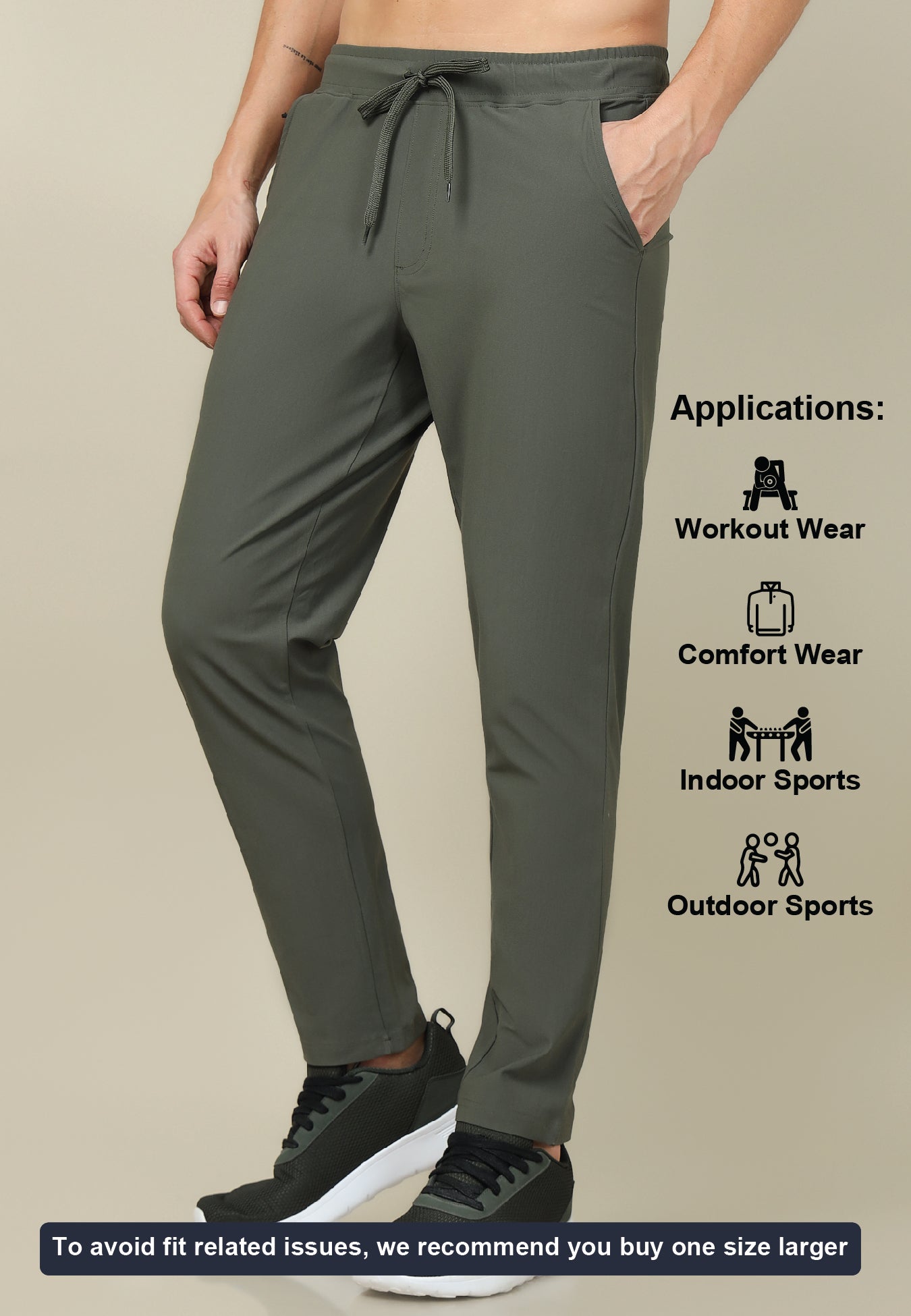 Technosport Men Relax Fit Trackpant - OR89 - BEETLE