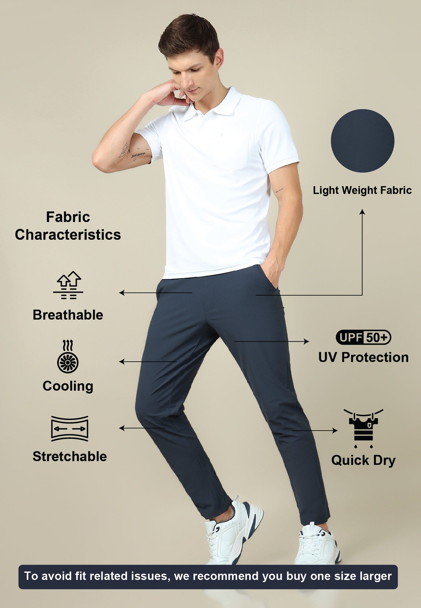 Technosport Men Relax Fit Trackpant - OR89 - CARBON GREY