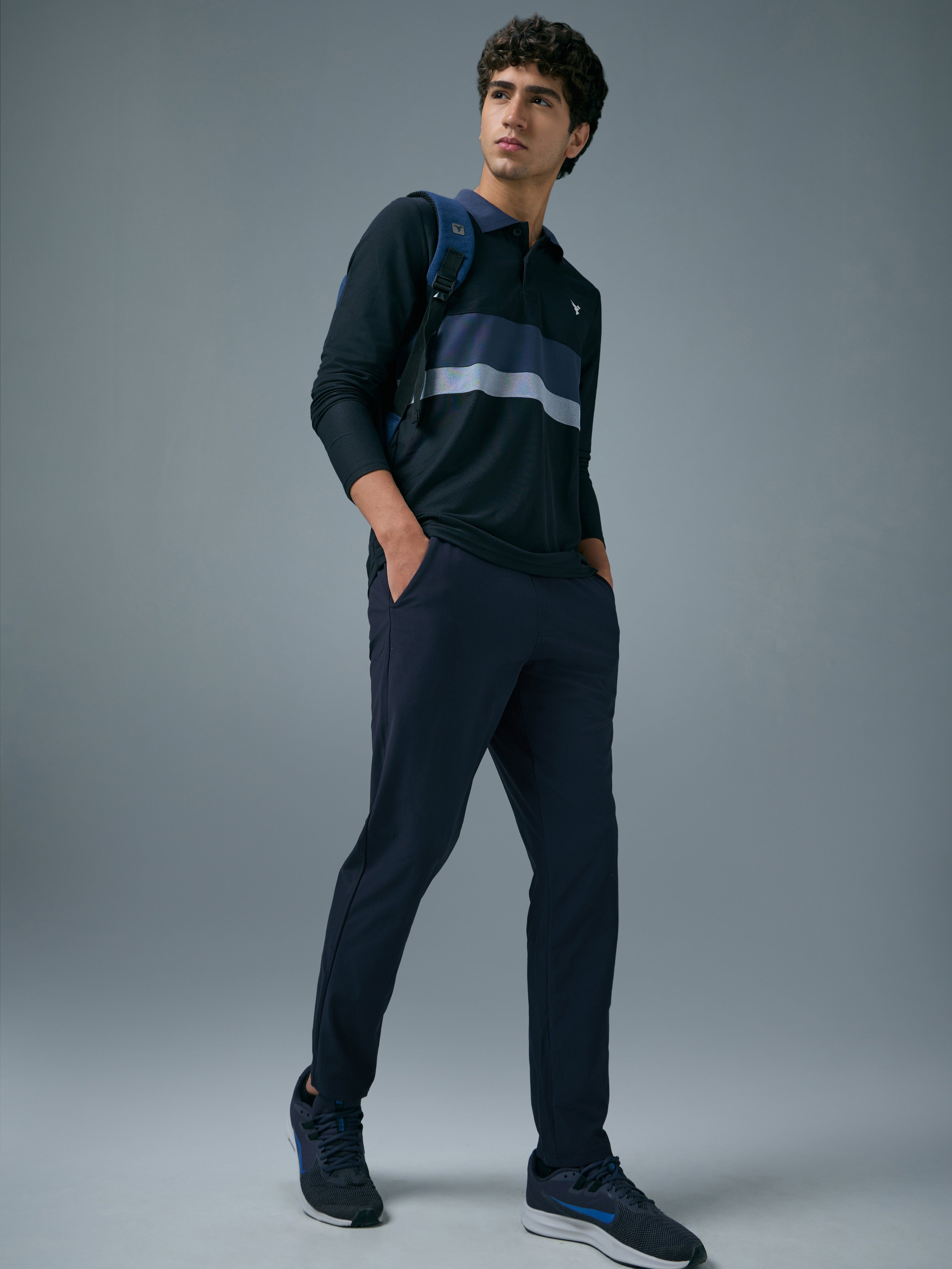 Technosport Men Relax Fit Trackpant - OR89 - NAVY B