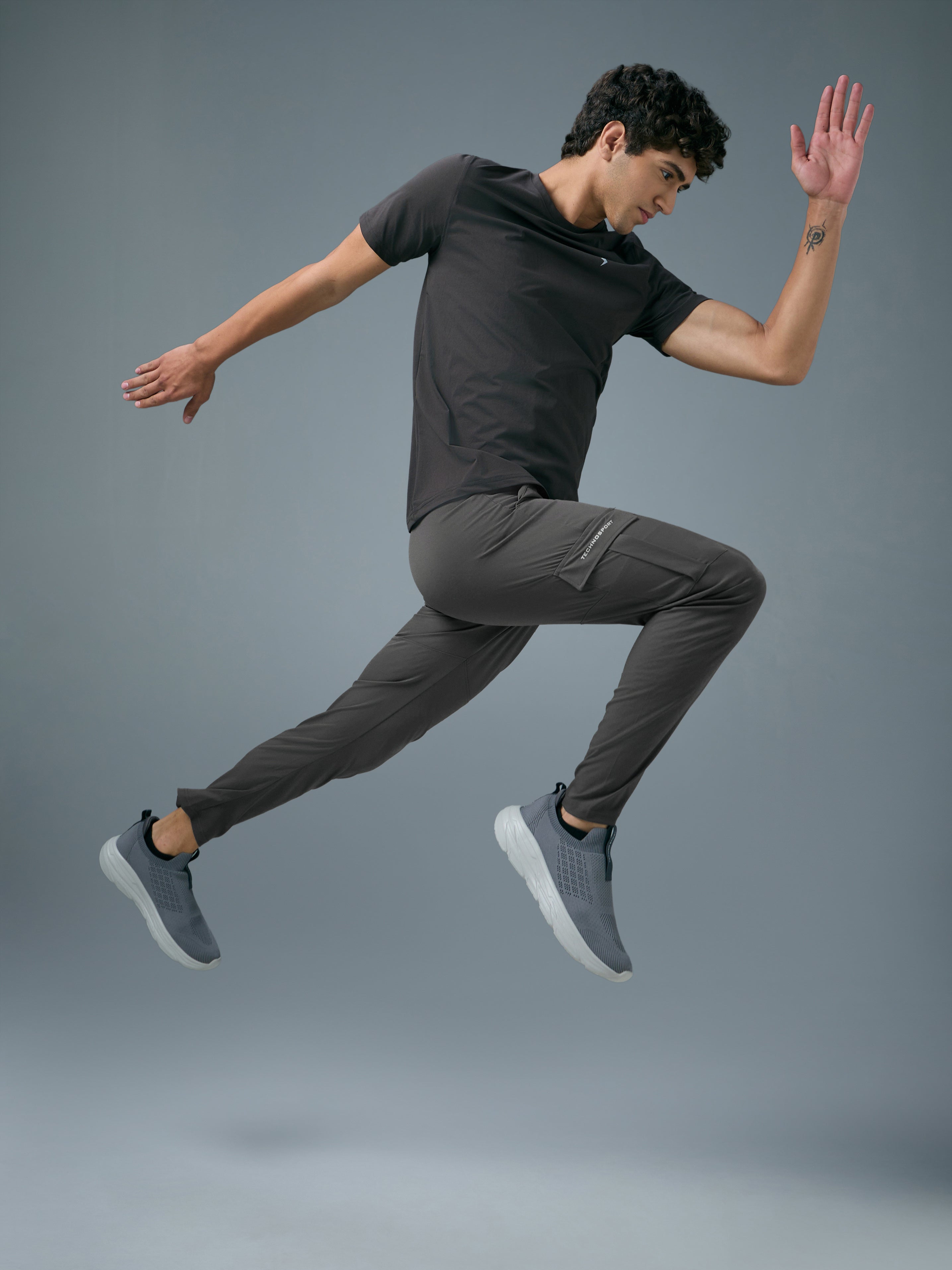 Technosport Cargo Trackpant (TS Flexi) - OR99 - BLACK