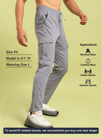 Technosport Cargo Trackpant (TS Flexi) - OR99 - LT GREY B