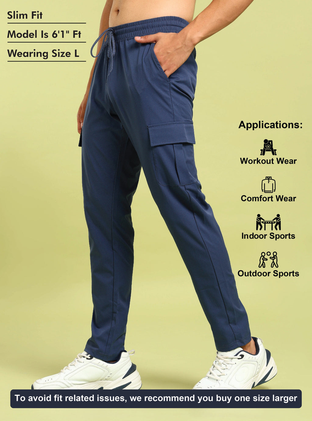Technosport Cargo Trackpant (TS Flexi) - OR99 - LT NAVY