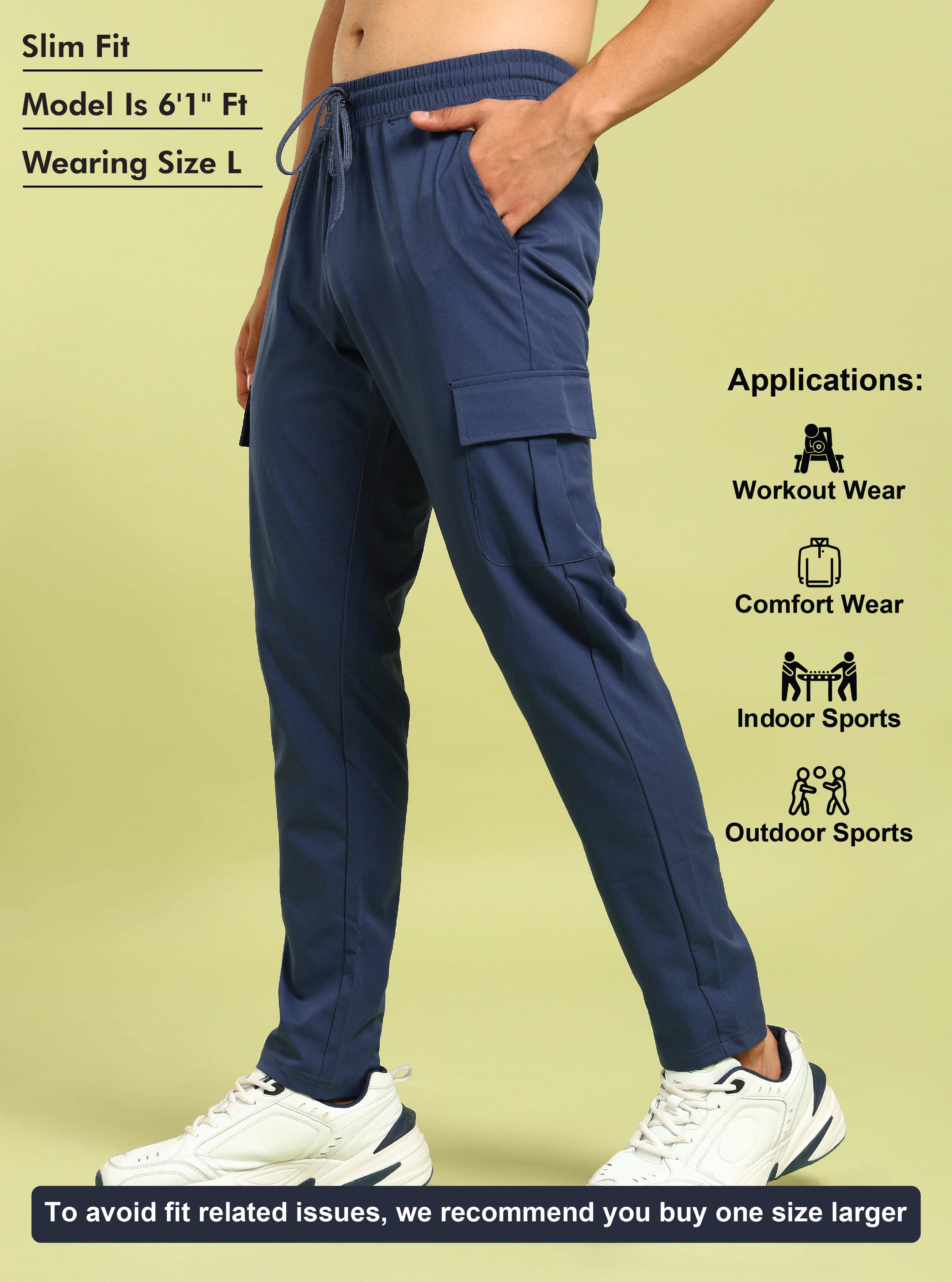 Technosport Cargo Trackpant (TS Flexi) - OR99 - LT NAVY