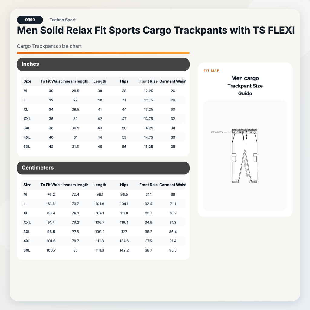Technosport Cargo Trackpant (TS Flexi) - OR99 - BLACK