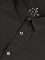 Technosport Men Solid Shirt (LS Lytra) - P823 - BLACK OLIVE