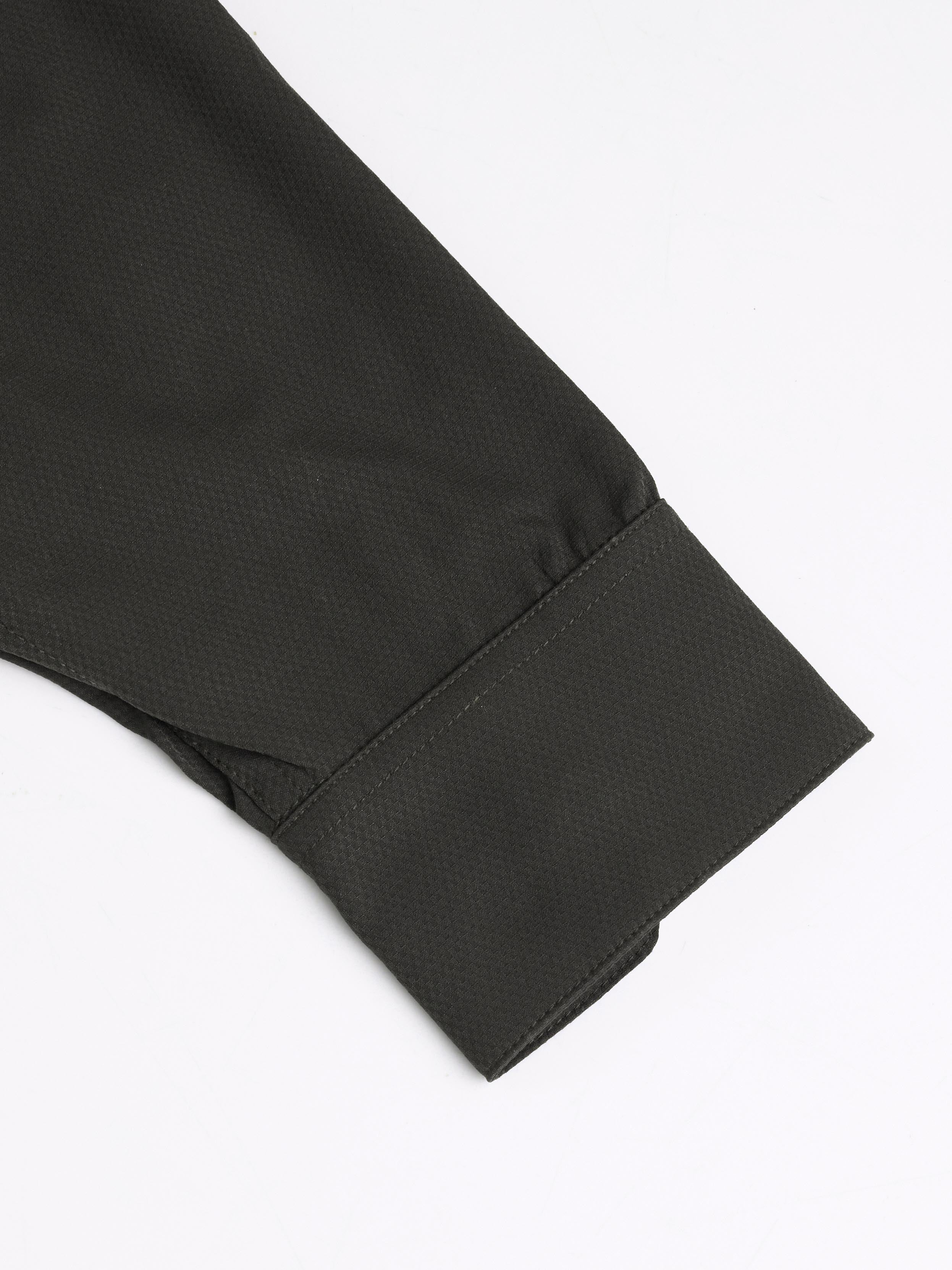 Technosport Men Solid Shirt (LS Lytra) - P823 - BLACK OLIVE