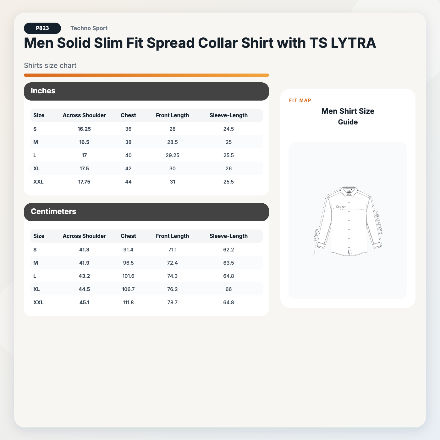 Technosport Men Solid Shirt (LS Lytra) - P823 - HORIZONE BLUE