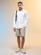Technosport Men Solid Shirt (LS Lytra) - P823 - WHITE
