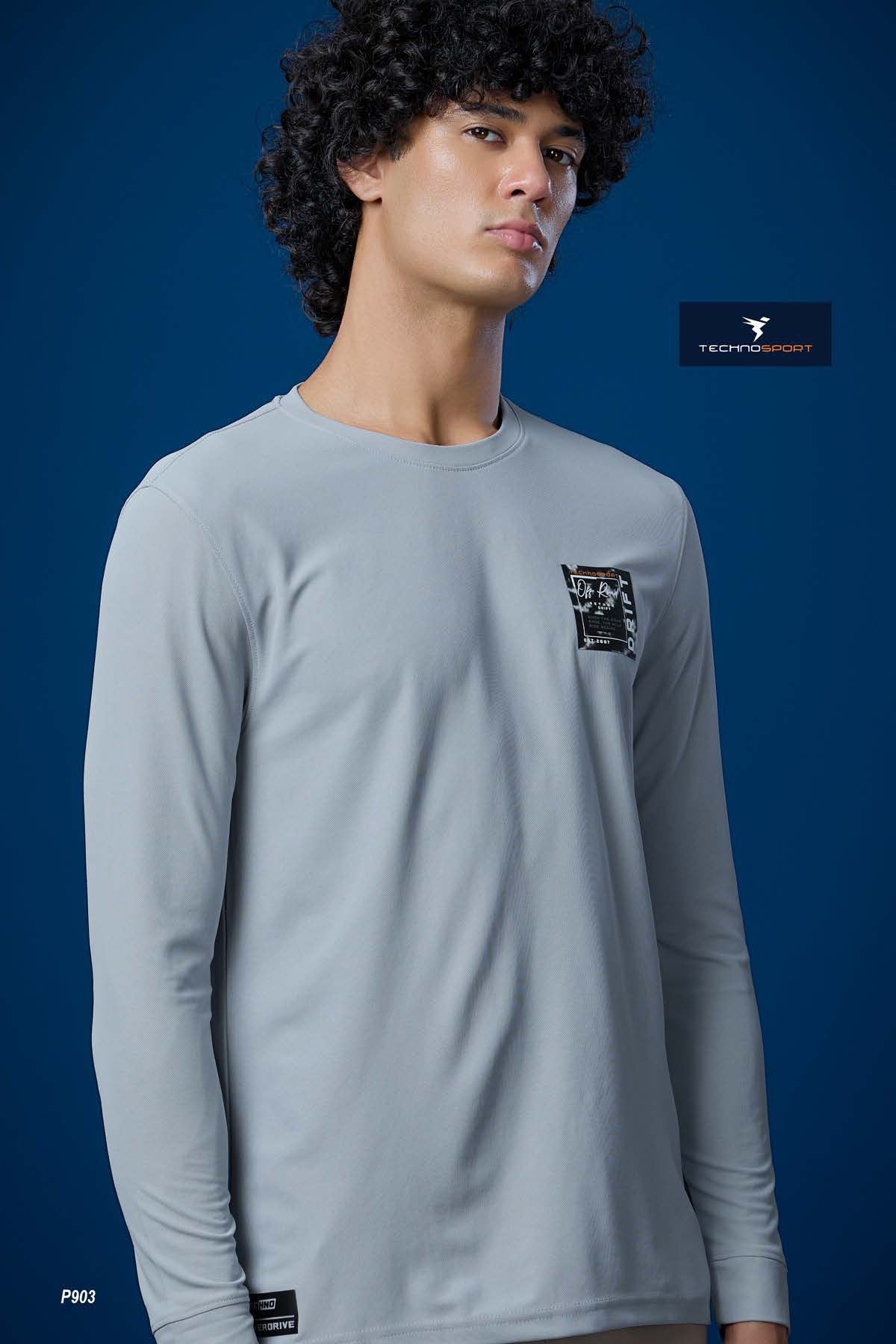 Technosport Solid Pique F/S TShirt - P903 - ASH