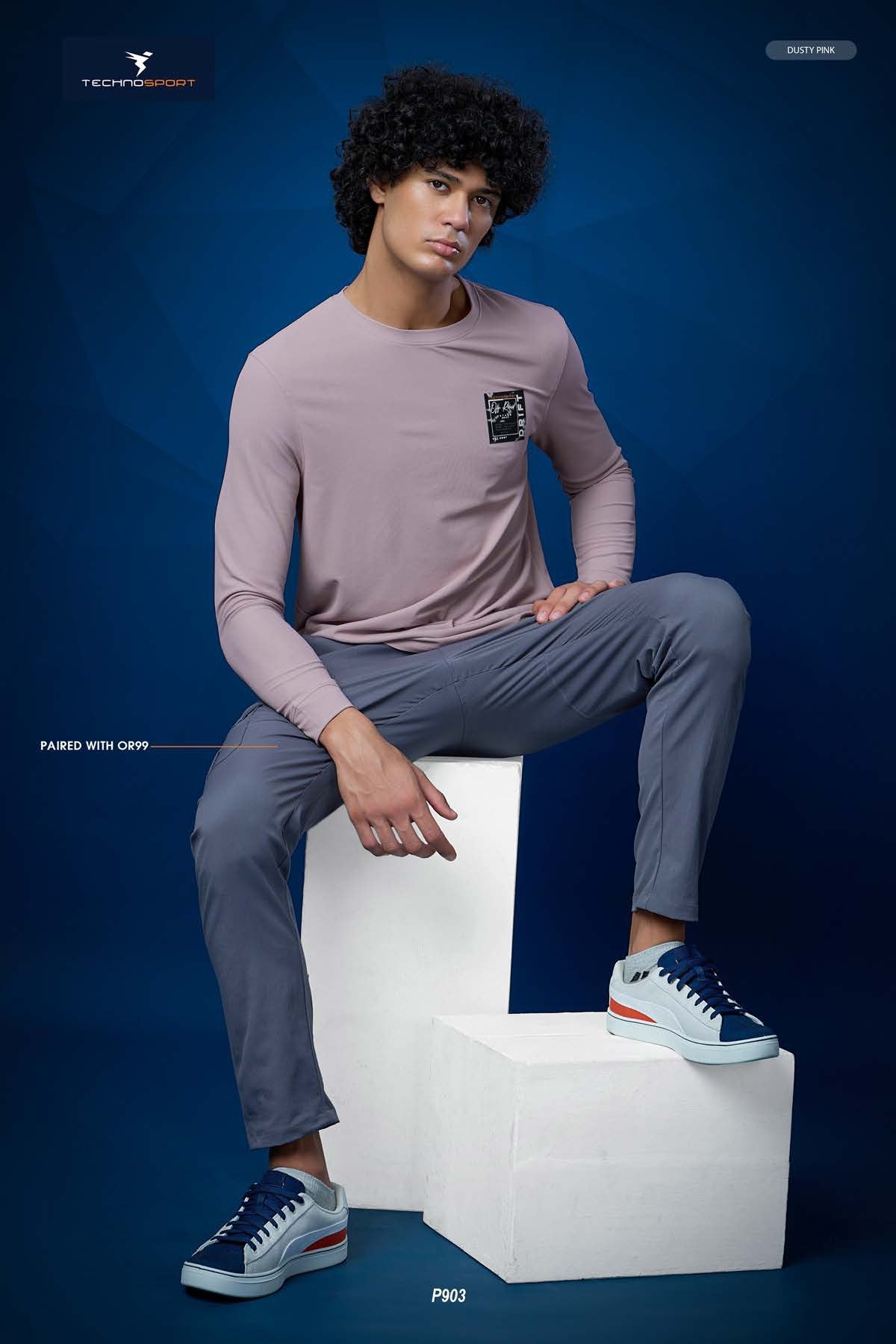 Technosport Solid Pique F/S TShirt - P903 - DUSTY PINK