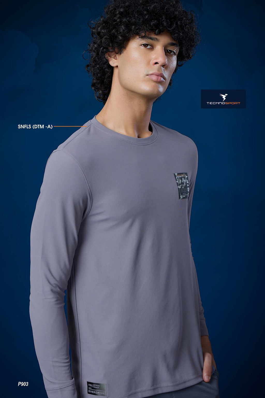 Technosport Solid Pique F/S TShirt - P903 - GRAY RIDGE