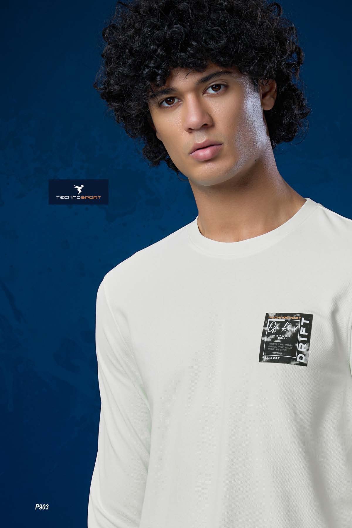 Technosport Solid Pique F/S TShirt - P903 - OFF WHITE
