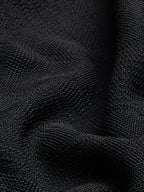 Technosport Mock Neck Self Design Oversized Tshirt (Matpiq) - P910 - BLACK