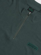 Technosport Mock Neck Self Design Oversized Tshirt (Matpiq) - P910 - TREKKING GREEN
