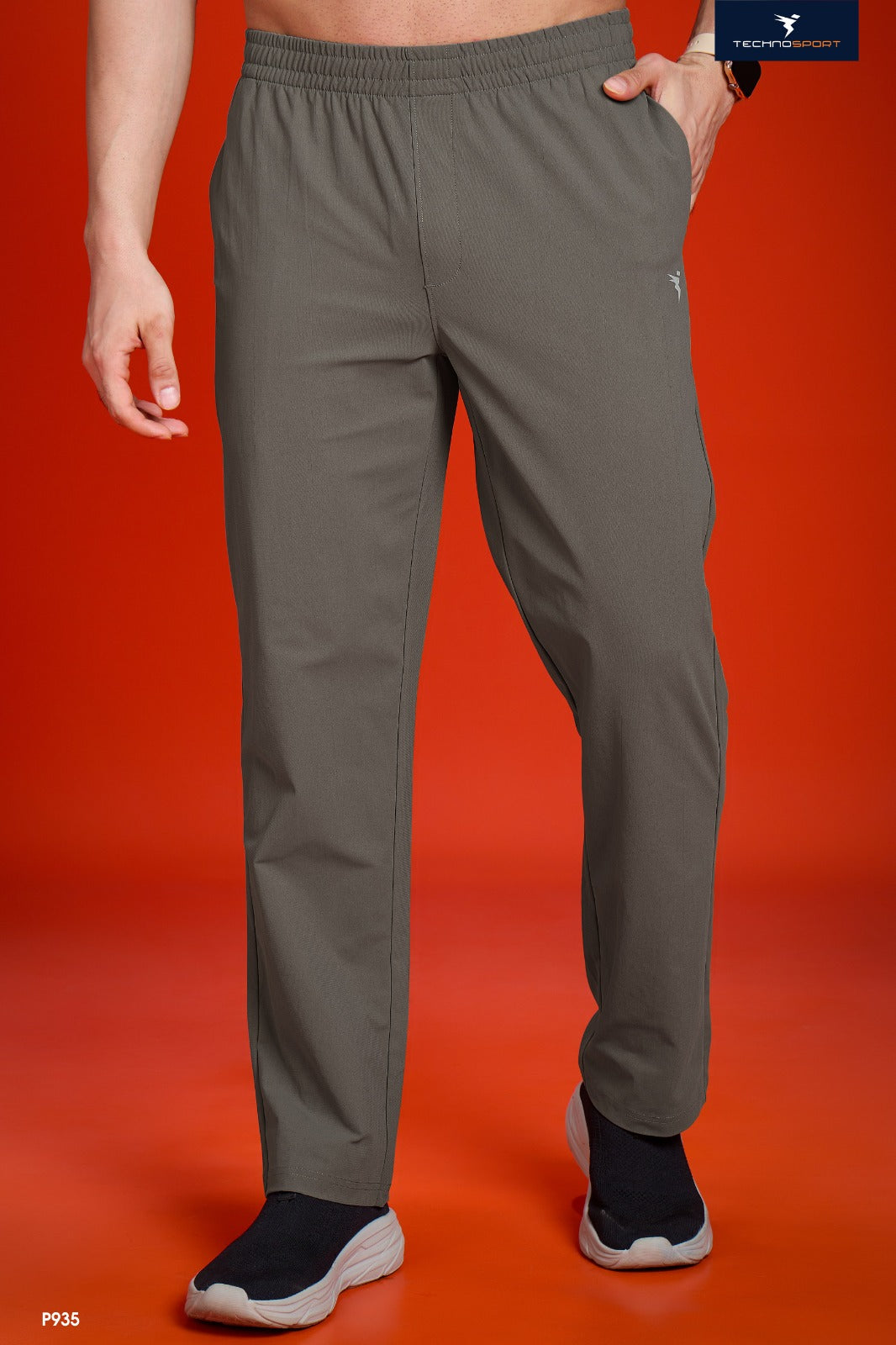Technosport Regular Fit Trackpant (Dura Cool+) - P935 - SMOKEY OLIVE