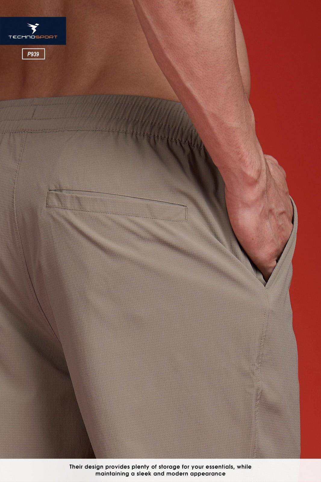 Technosport Comfort Fit Trackpant (Woven) - P939 - KHAKI