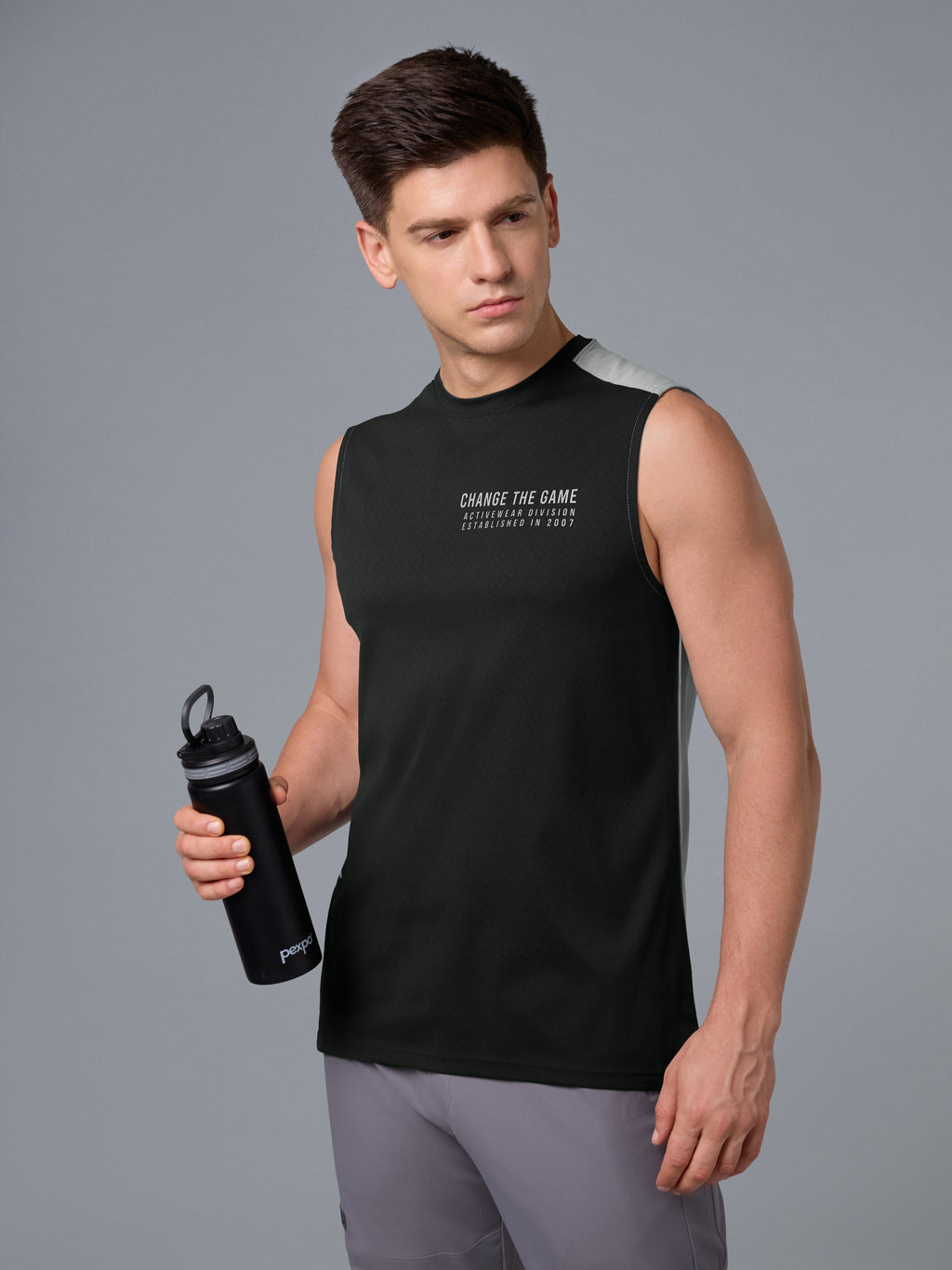 Technosport Men Sleeveless - P963 - BLACK