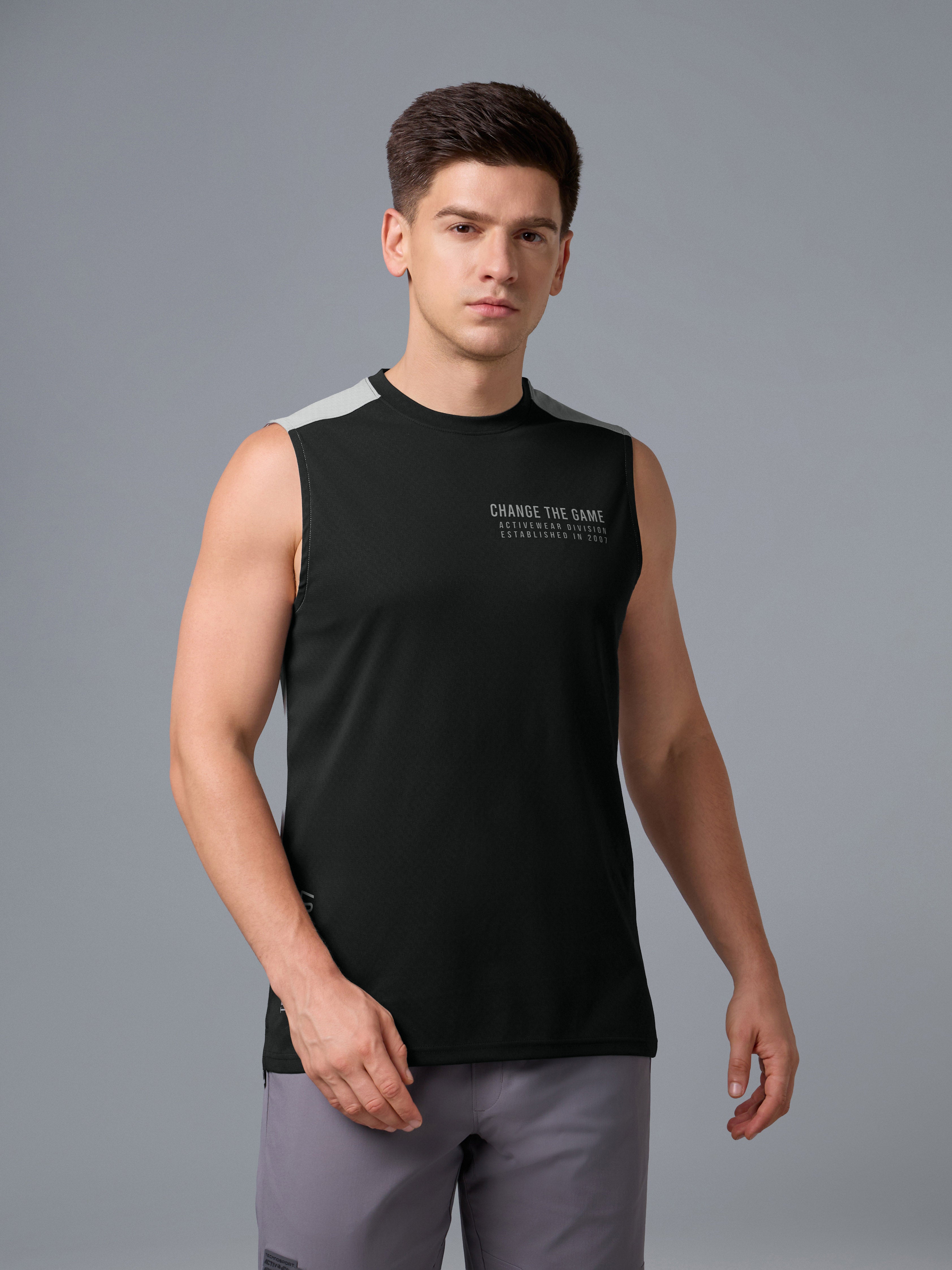 Technosport Men Sleeveless - P963 - BLACK