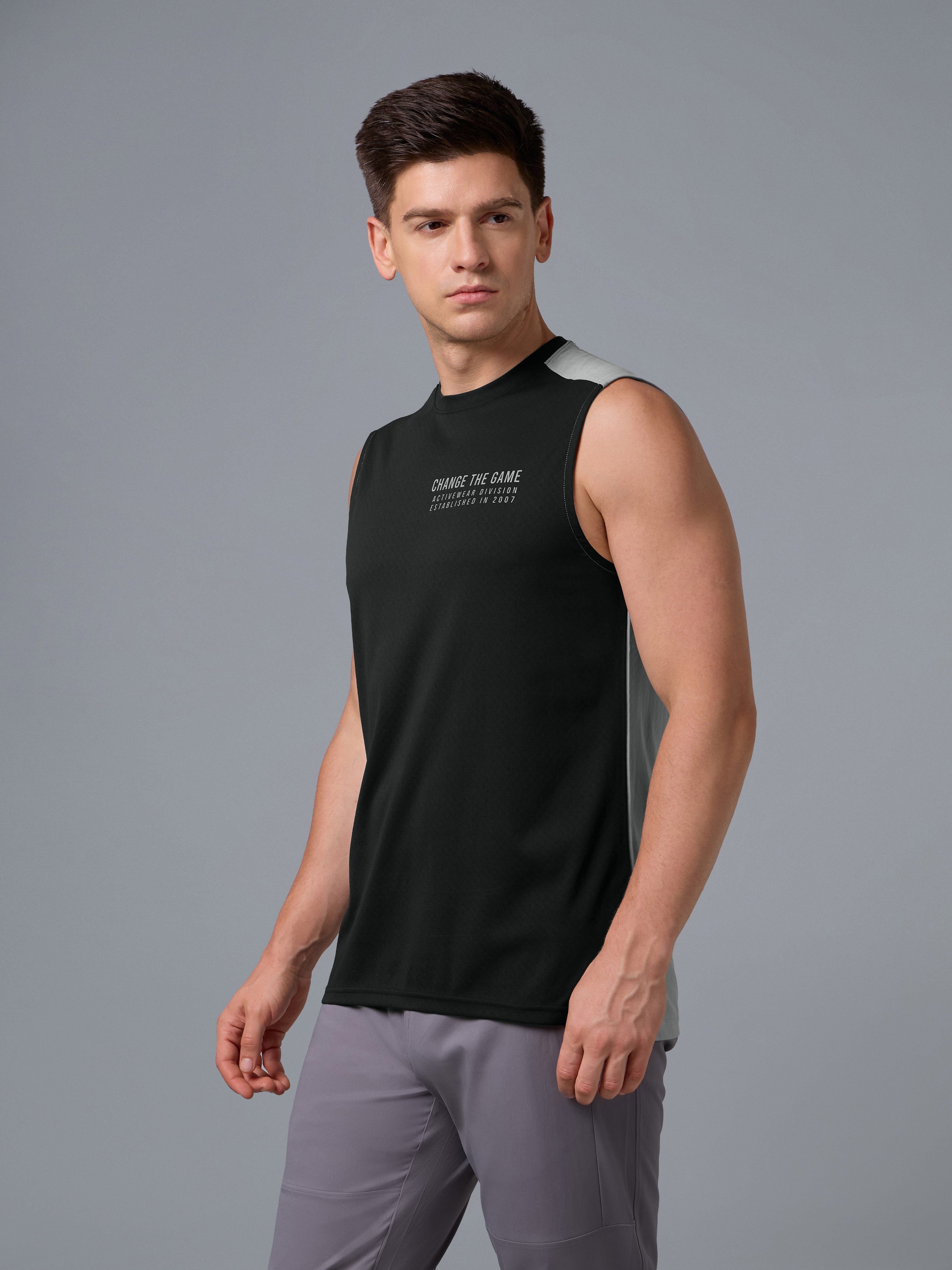 Technosport Men Sleeveless - P963 - BLACK