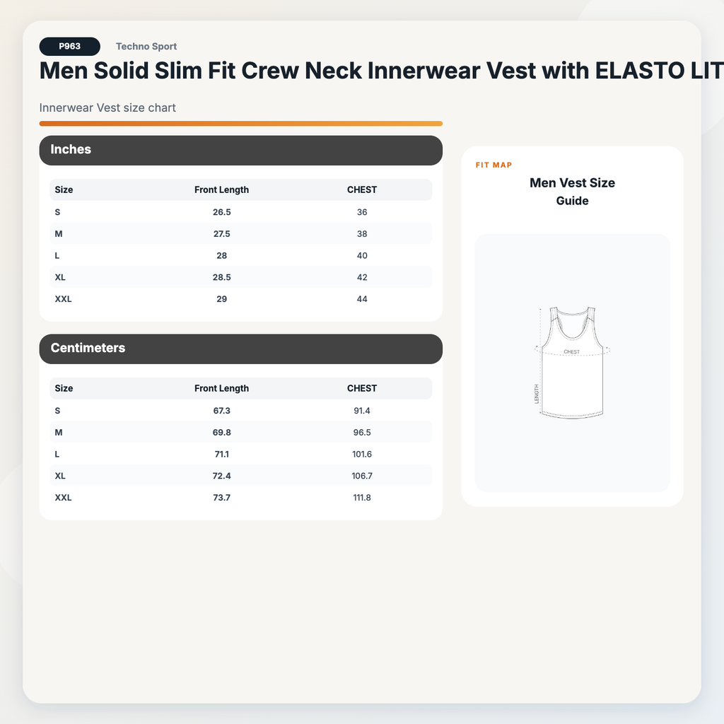 Technosport Men Sleeveless - P963 - ASH