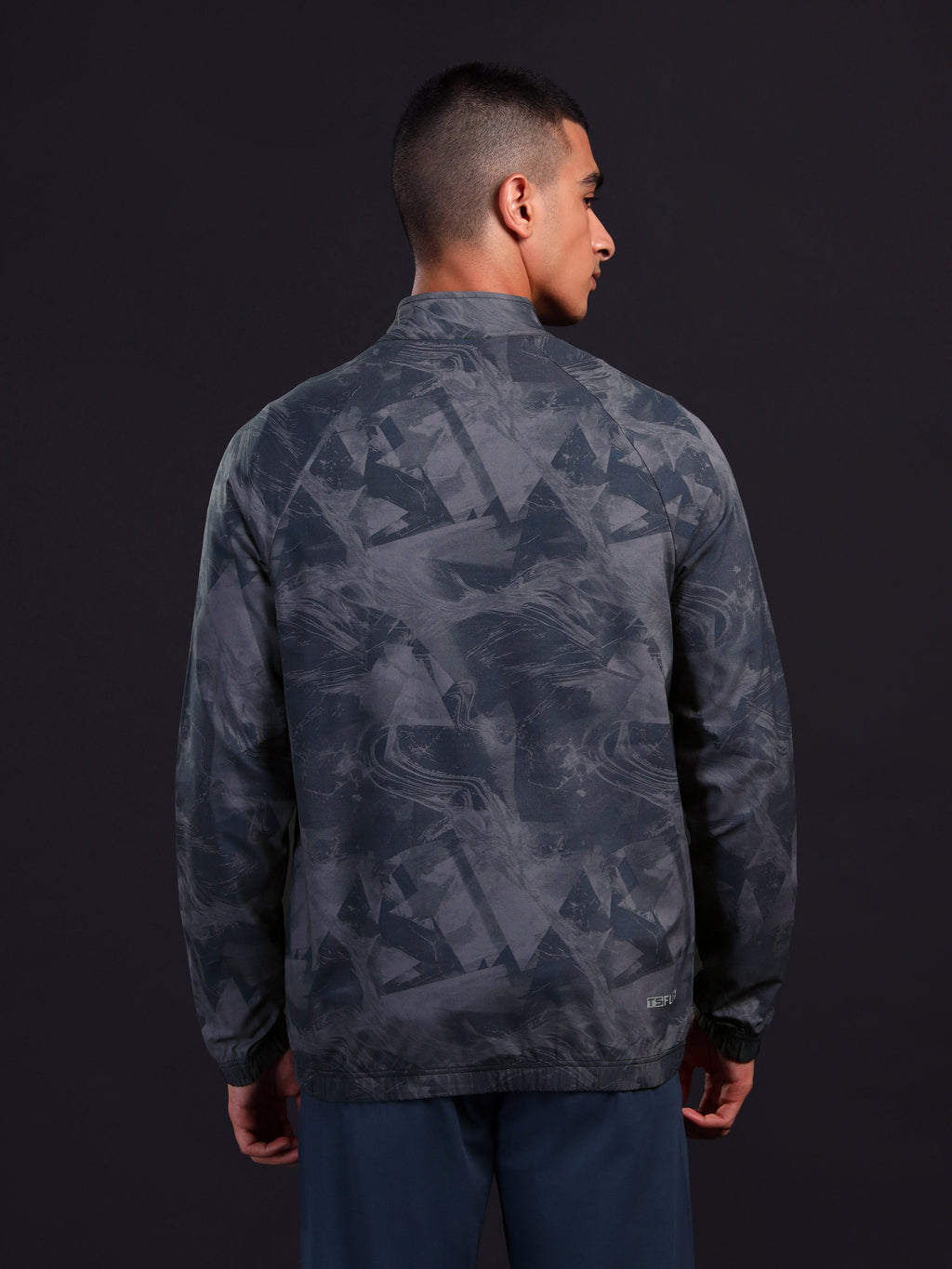 Technosport Printed Jacket (TS Flexi) - PM92 - BLACK STROKE