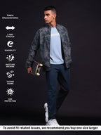 Technosport Printed Jacket (TS Flexi) - PM92 - BLACK STROKE