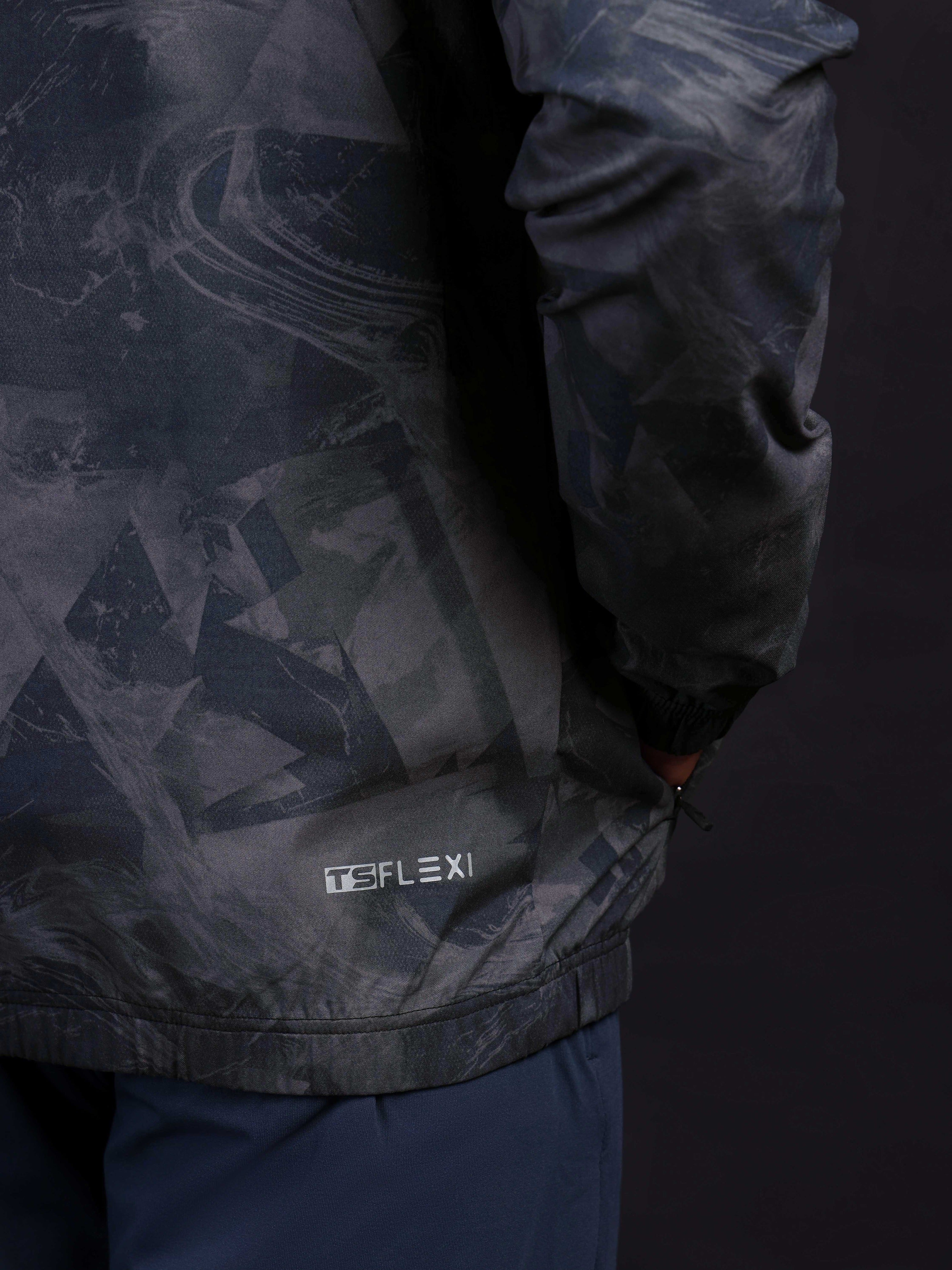 Technosport Printed Jacket (TS Flexi) - PM92 - BLACK STROKE