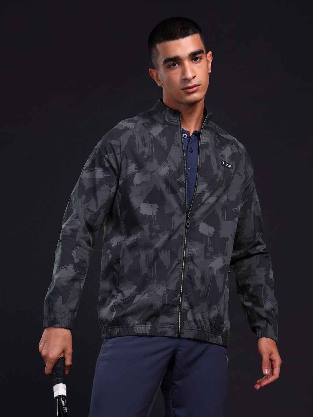 Technosport Printed Jacket (TS Flexi) - PM92 - BLACK STROM