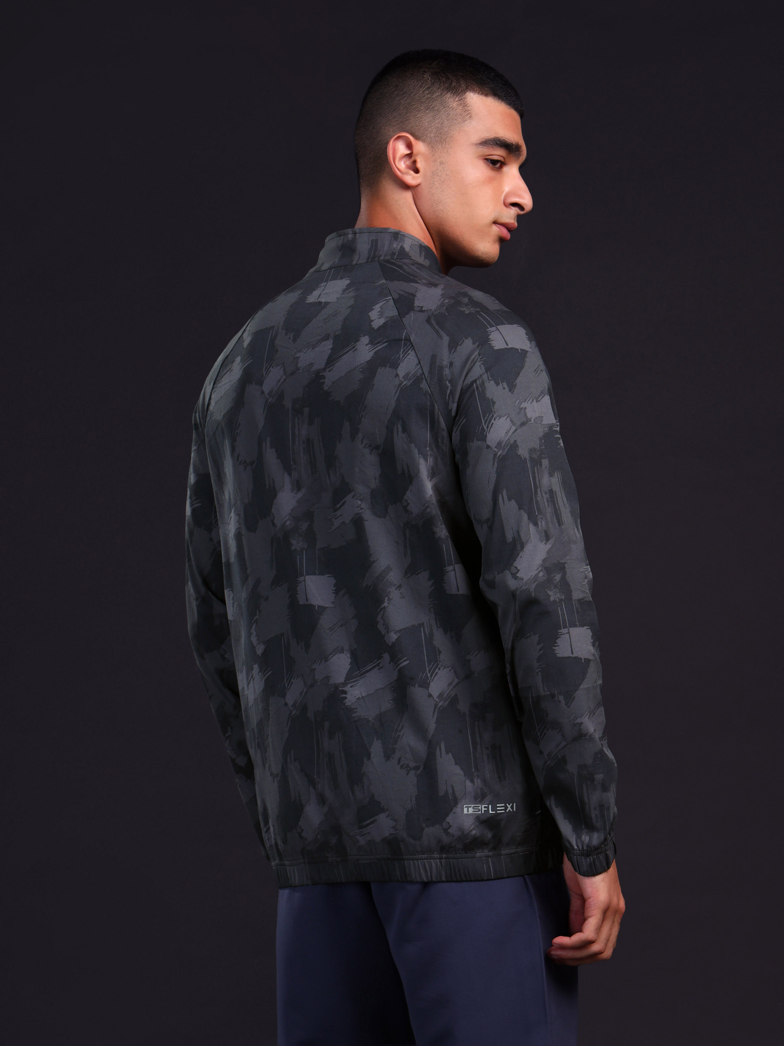 Technosport Printed Jacket (TS Flexi) - PM92 - BLACK STROM