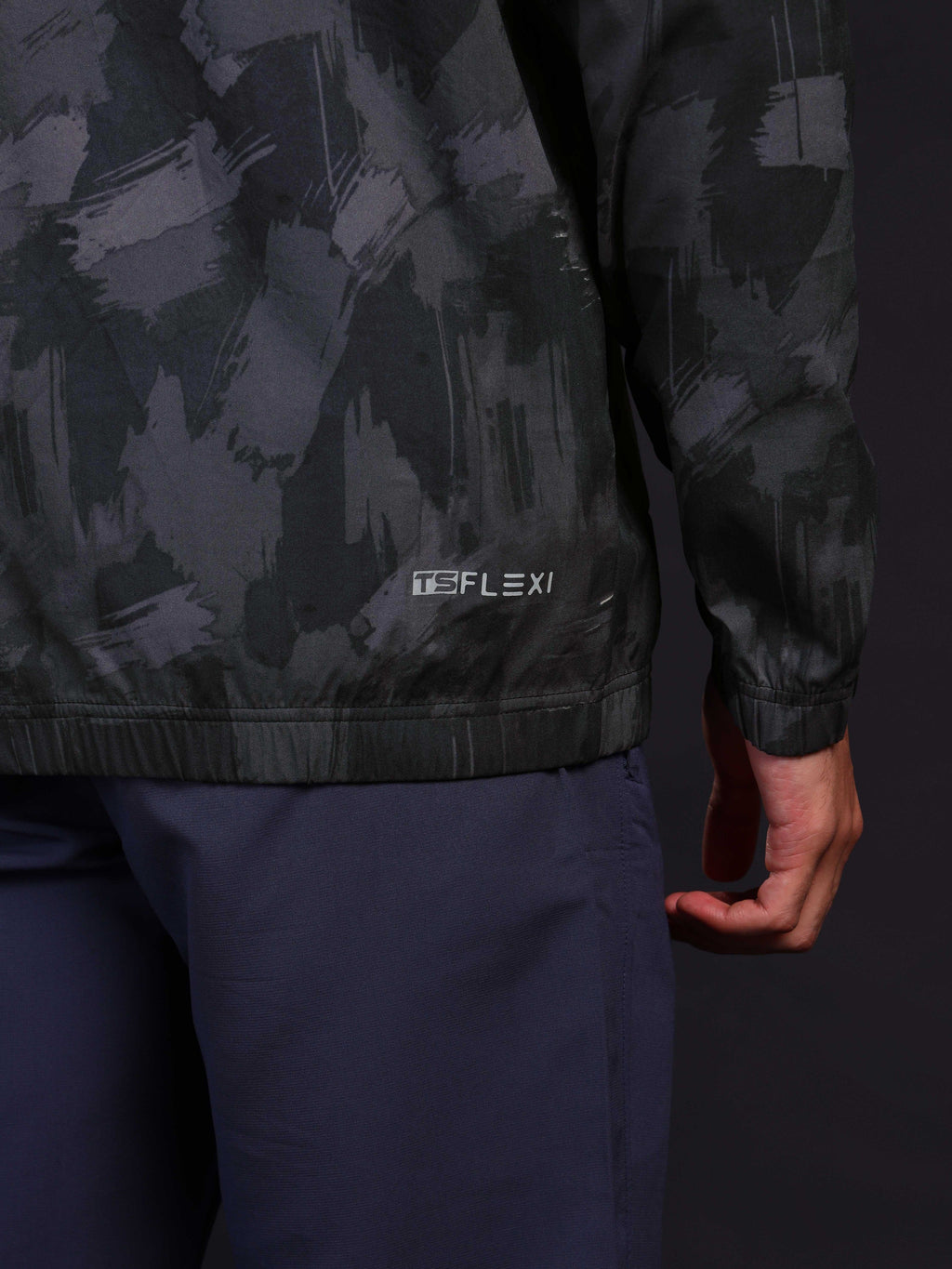 Technosport Printed Jacket (TS Flexi) - PM92 - BLACK STROM
