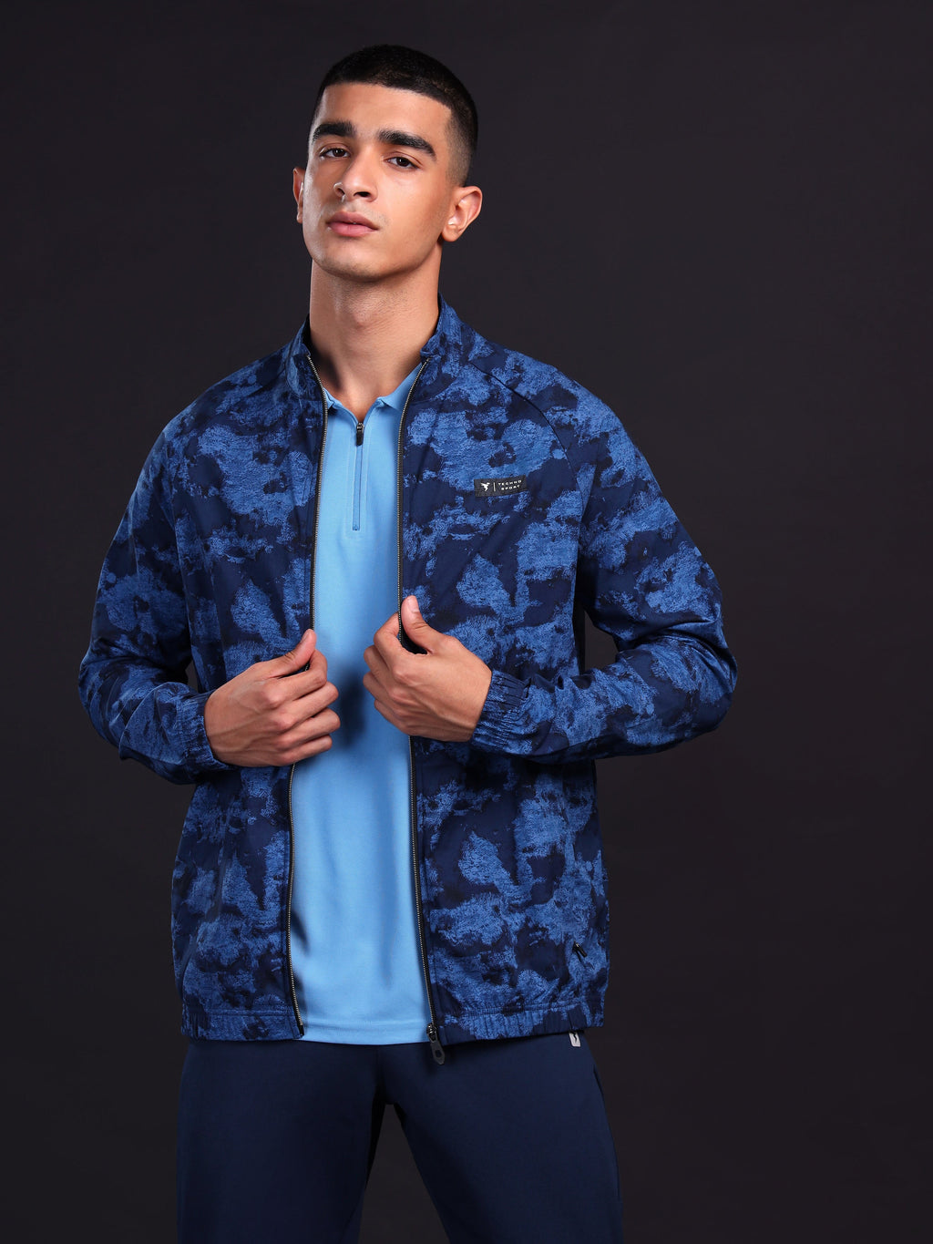 Technosport Printed Jacket (TS Flexi) - PM92 - BLUE CORAL