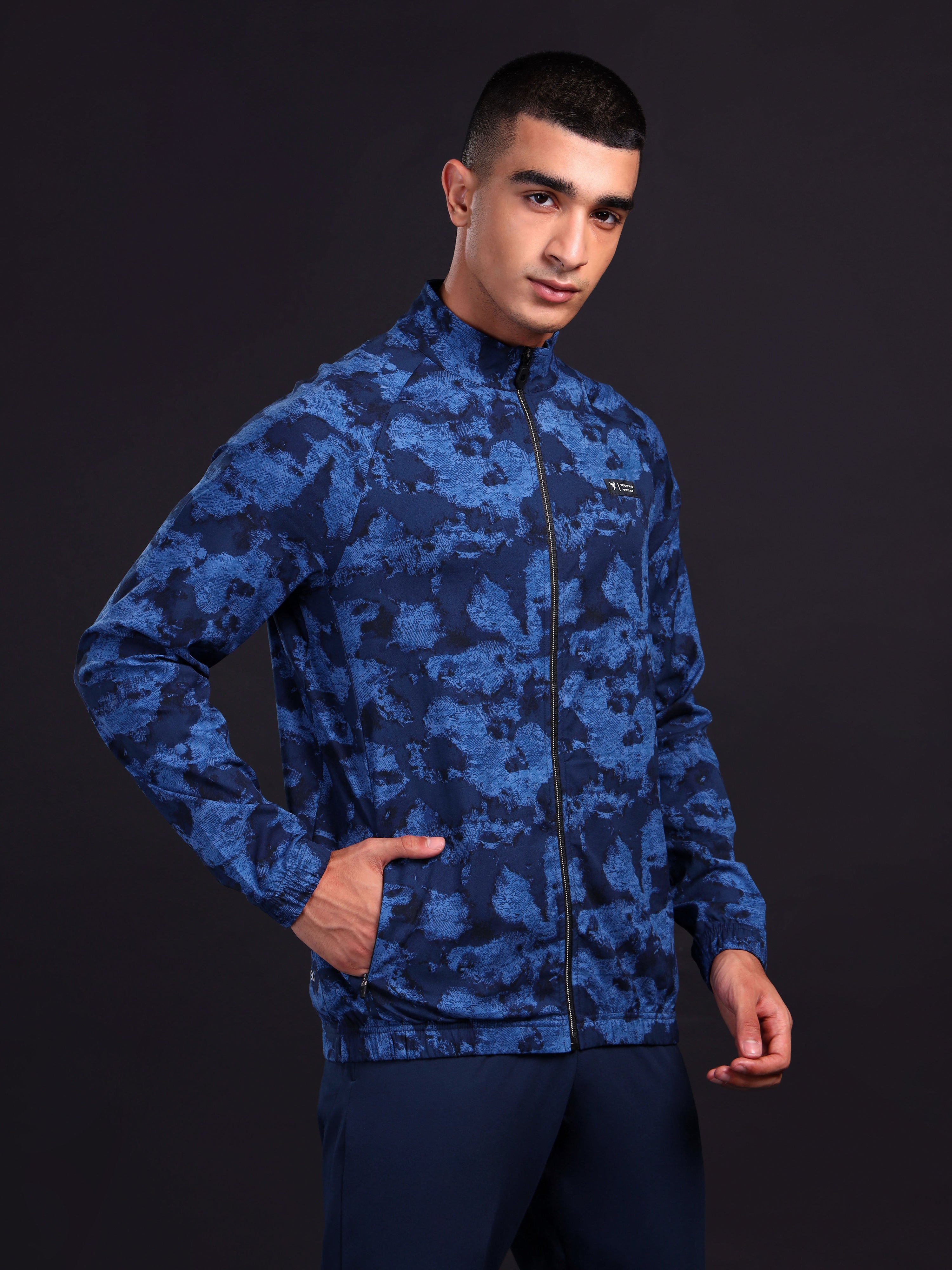 Technosport Printed Jacket (TS Flexi) - PM92 - BLUE CORAL
