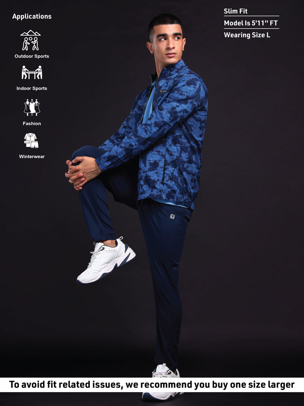 Technosport Printed Jacket (TS Flexi) - PM92 - BLUE CORAL