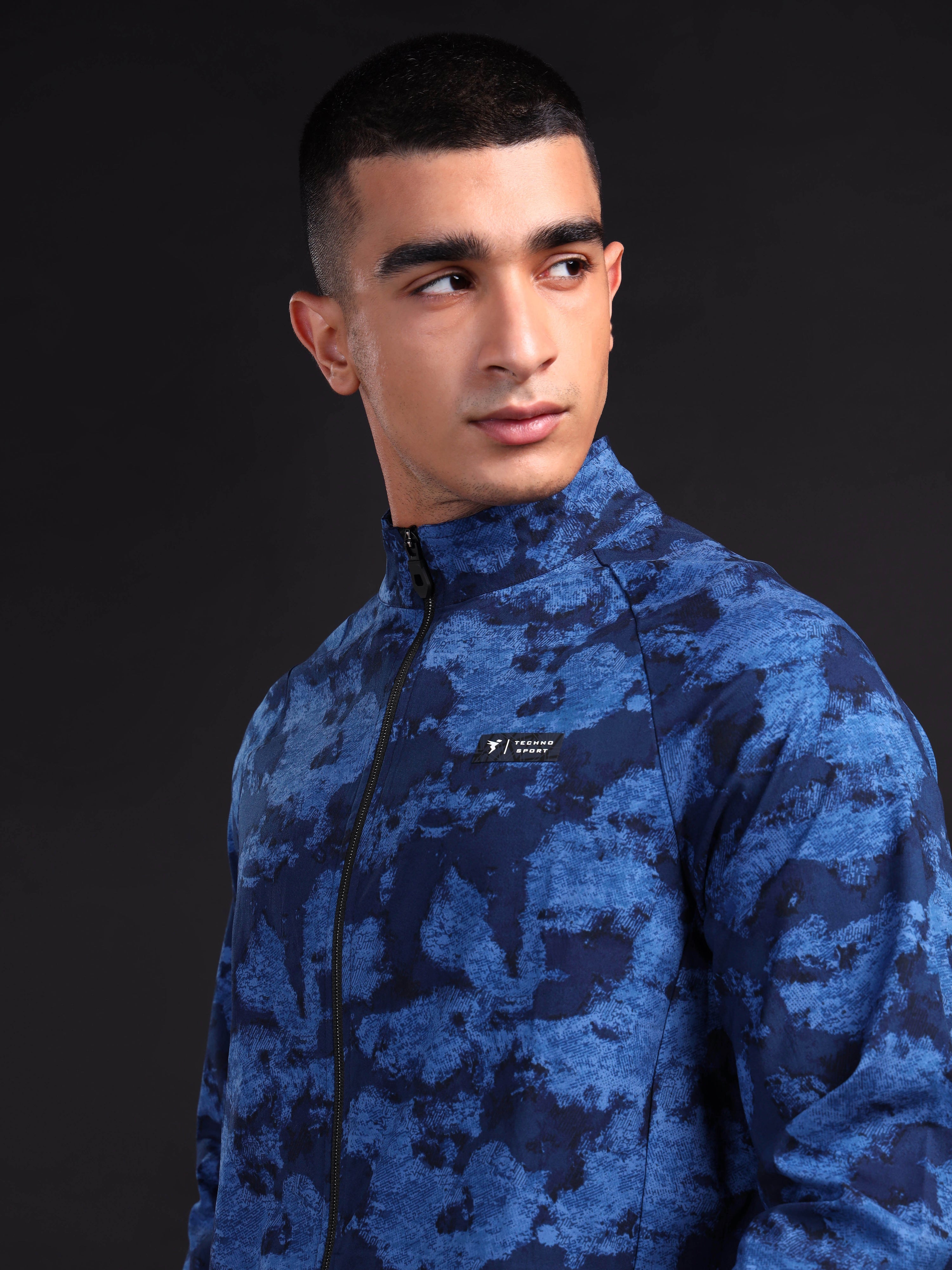Technosport Printed Jacket (TS Flexi) - PM92 - BLUE CORAL