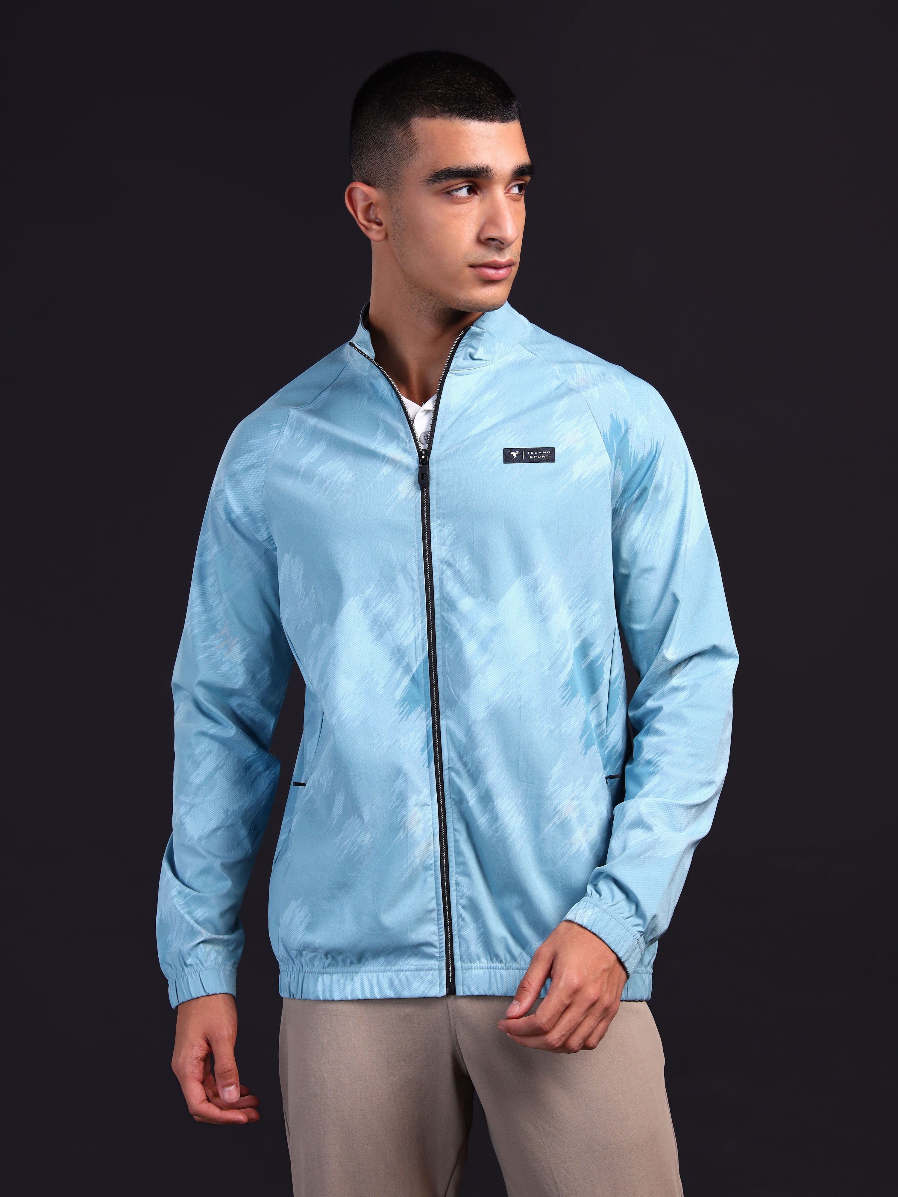 Technosport Printed Jacket (TS Flexi) - PM92 - BLUE WAVES