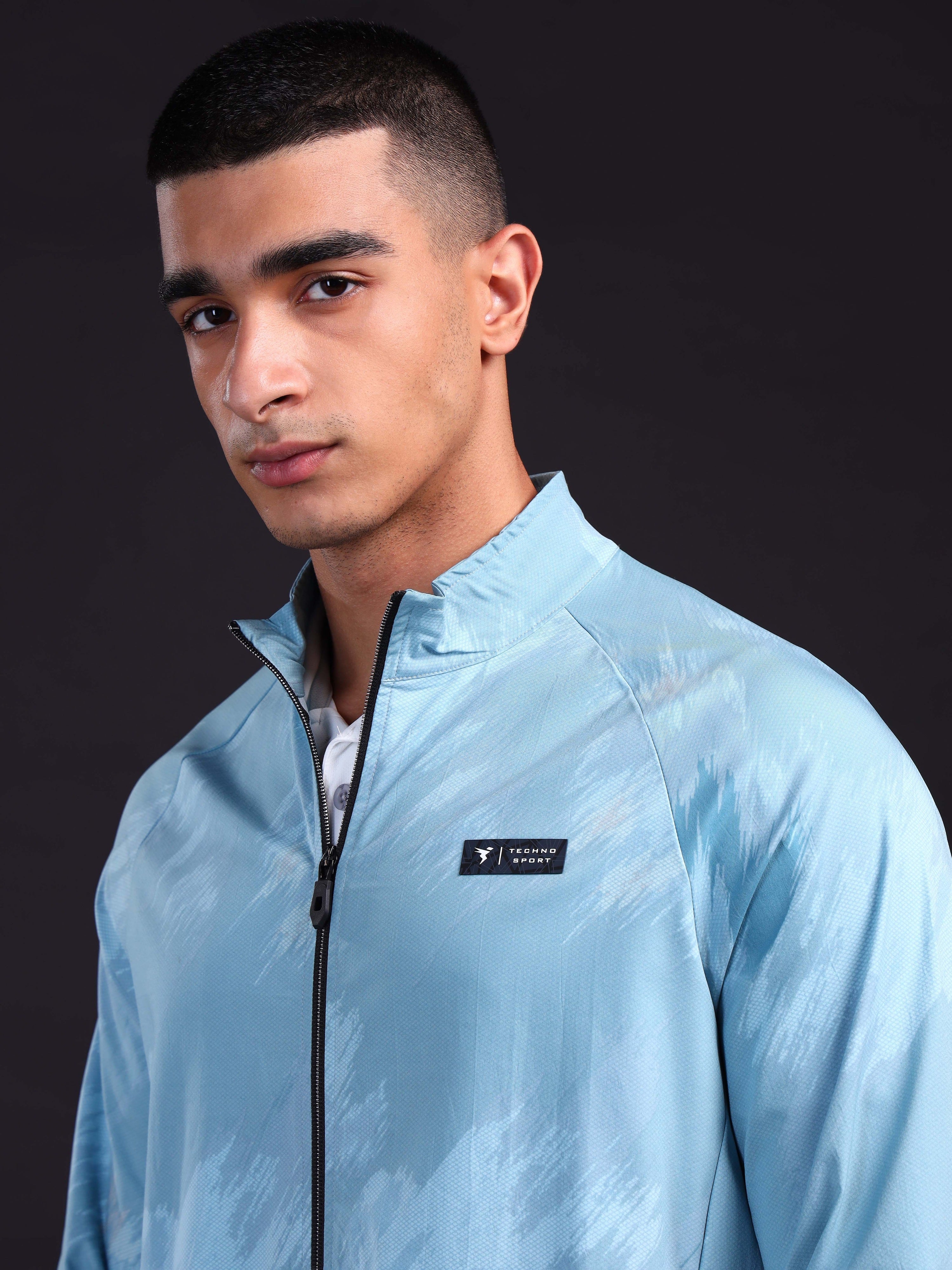 Technosport Printed Jacket (TS Flexi) - PM92 - BLUE WAVES