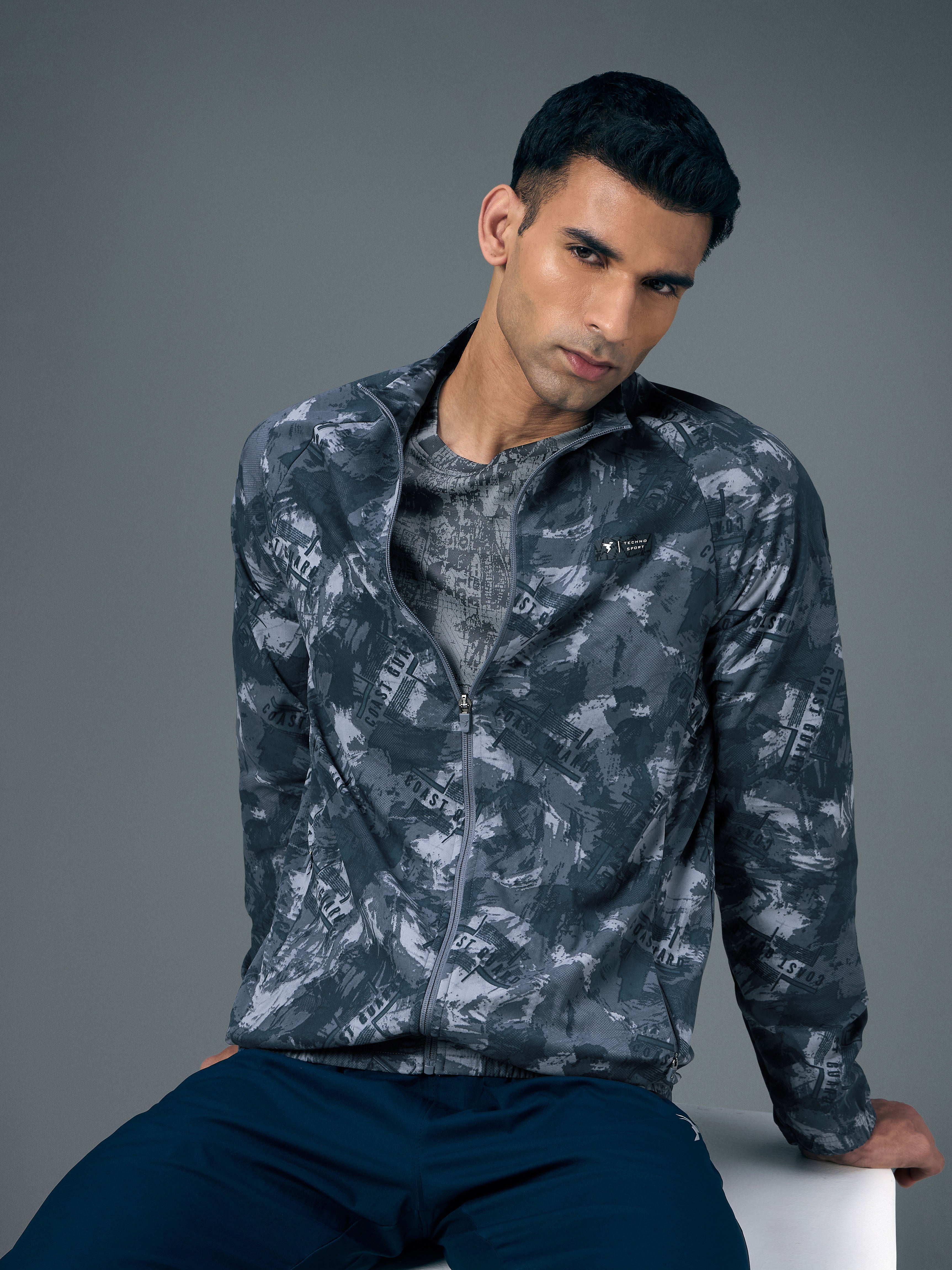 Technosport Printed Jacket (TS Flexi) - PM92 - COBALT SQUADRON