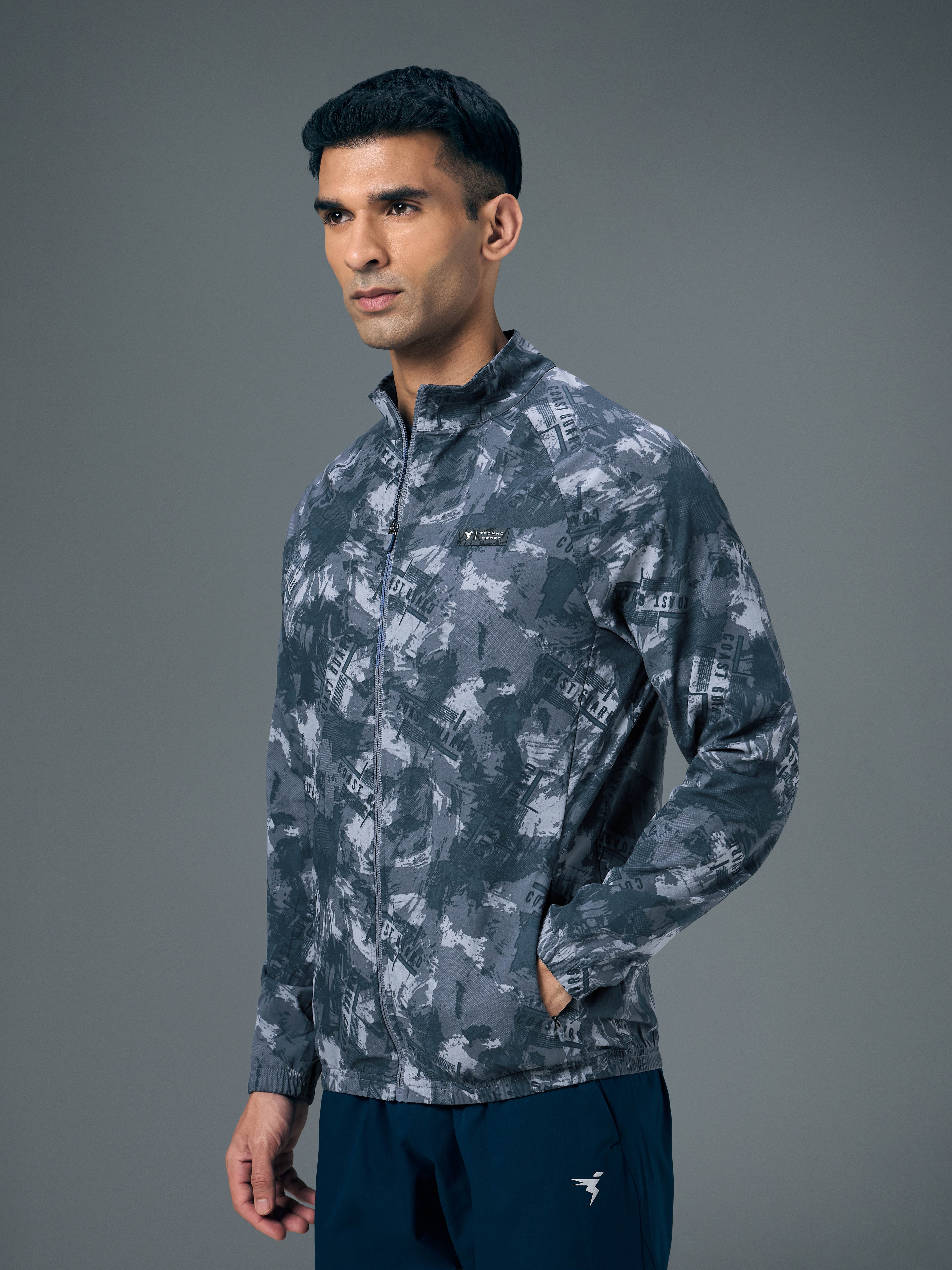 Technosport Printed Jacket (TS Flexi) - PM92 - COBALT SQUADRON